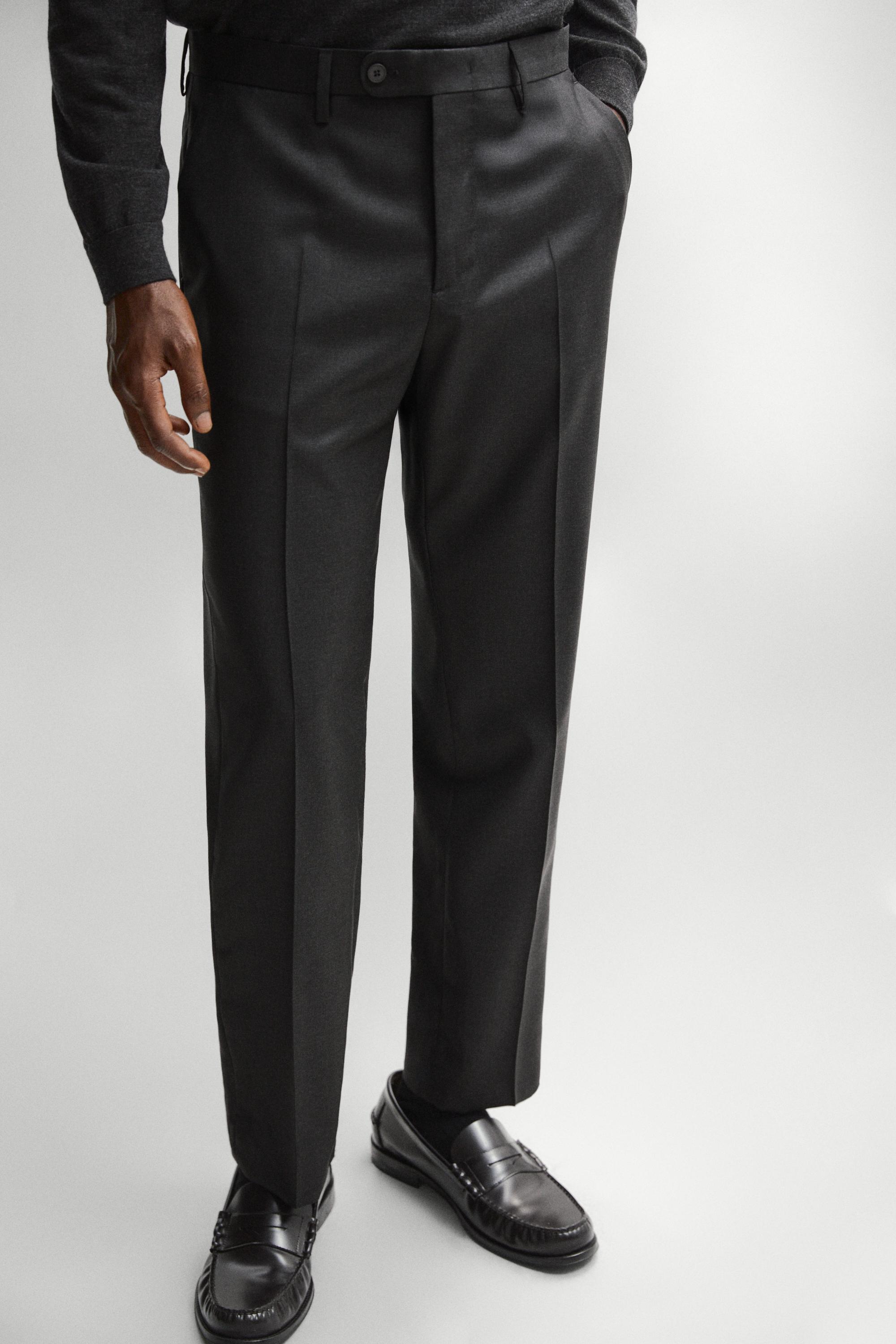 Cold wool suit trousers — CHARCOAL