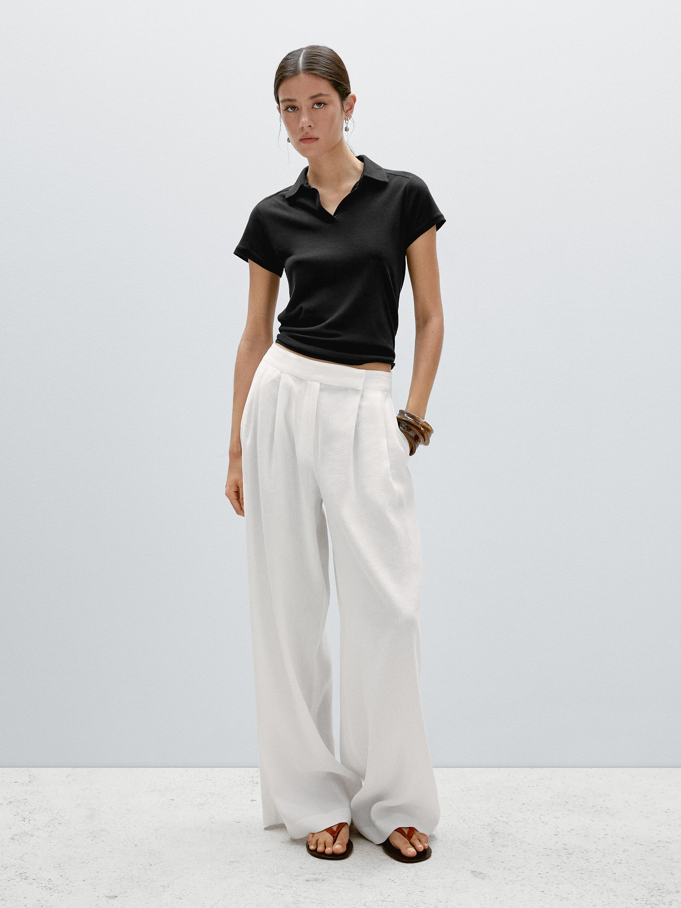 Short sleeve cotton polo shirt