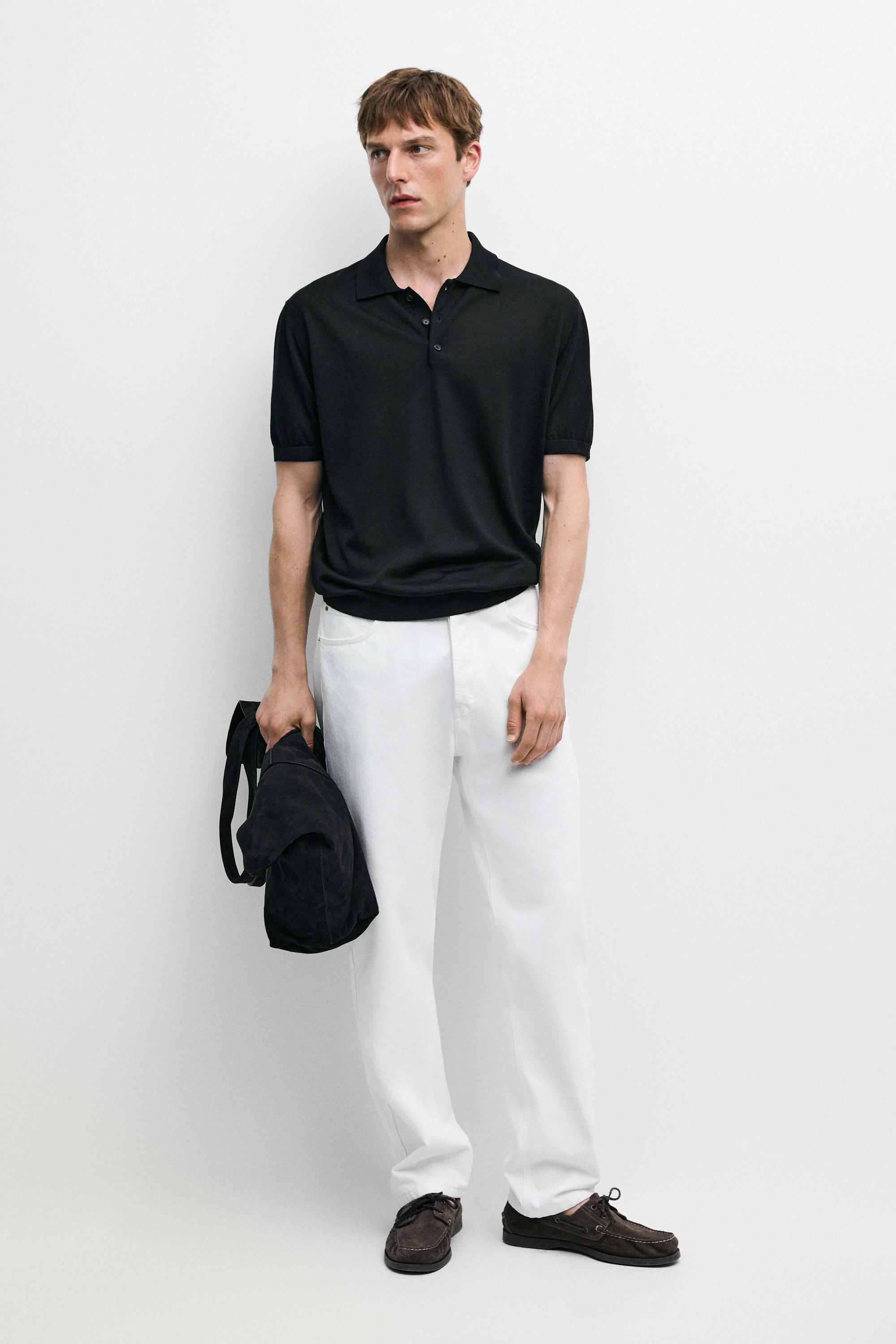 Polo In Misto Lana - Nero - Xxl - Massimo Dutti - Male-image