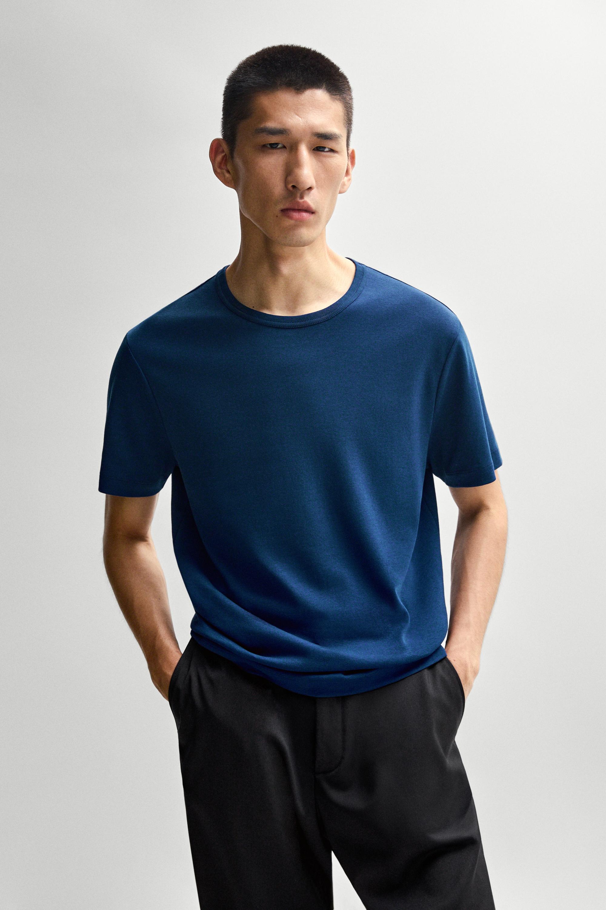100% Cotton Short-Sleeve T-Shirt — FADED PETROL BLUE