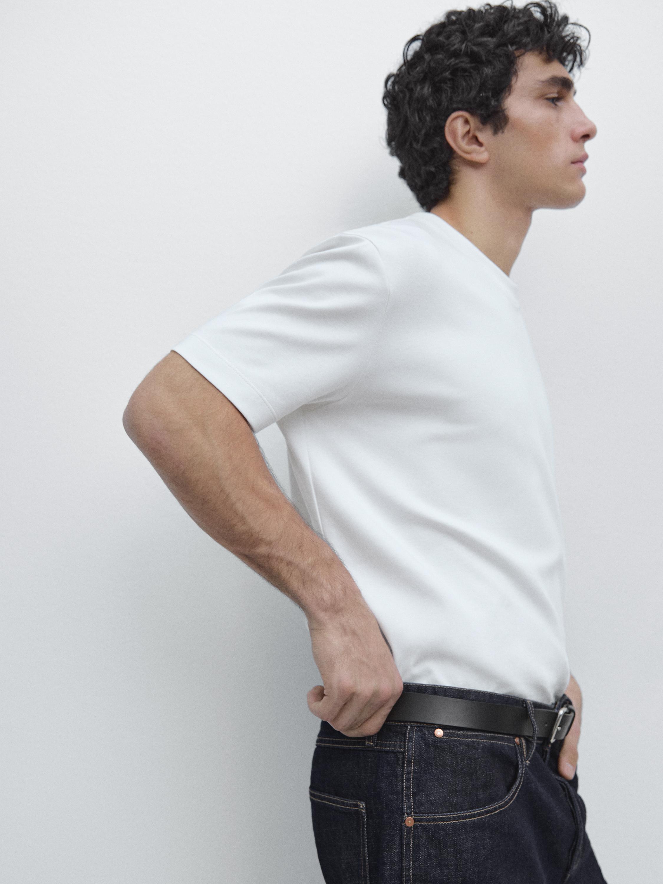 100% cotton short sleeve T-shirt — WHITE