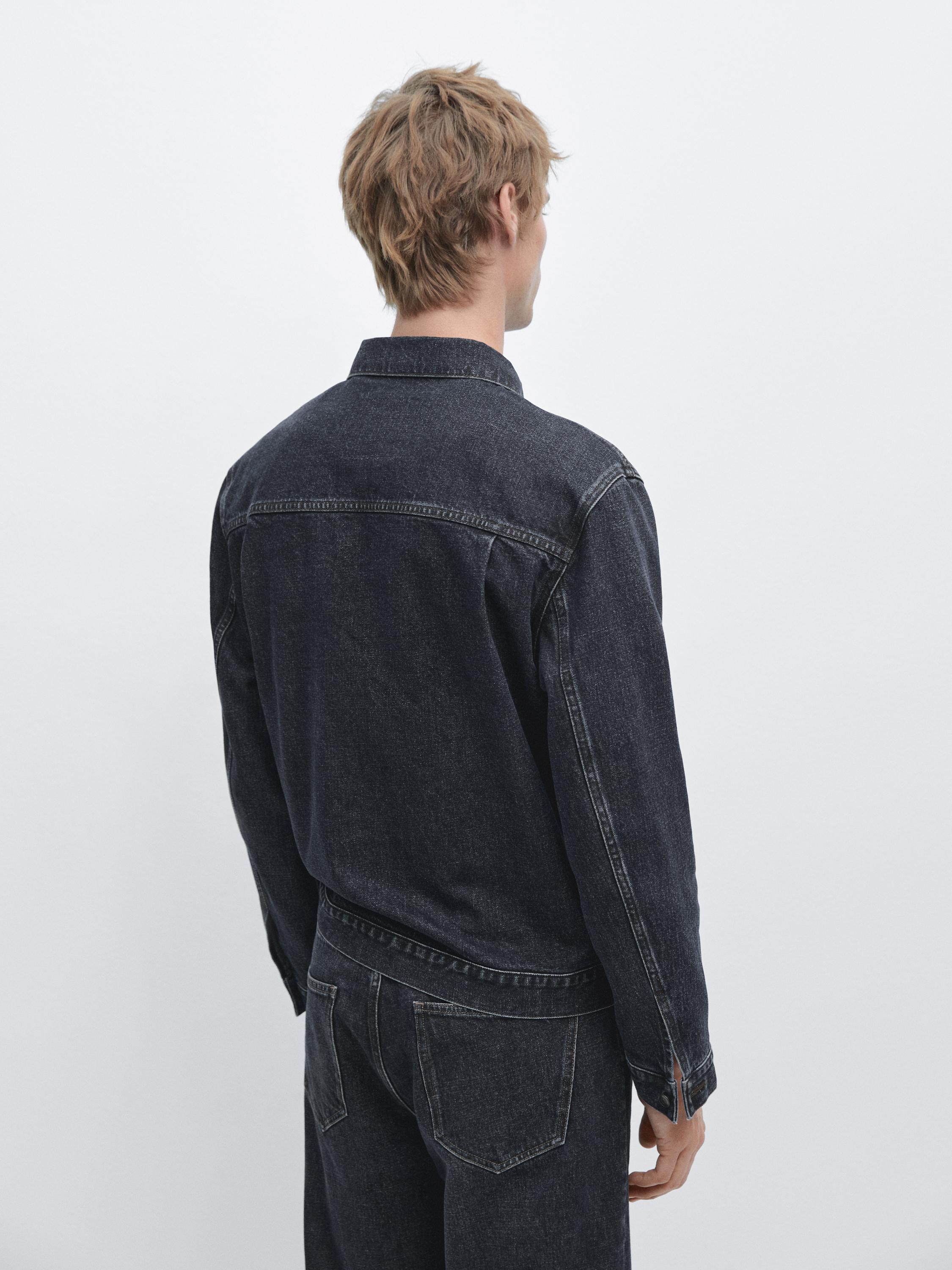 Denim trucker jacket — NAVY BLUE