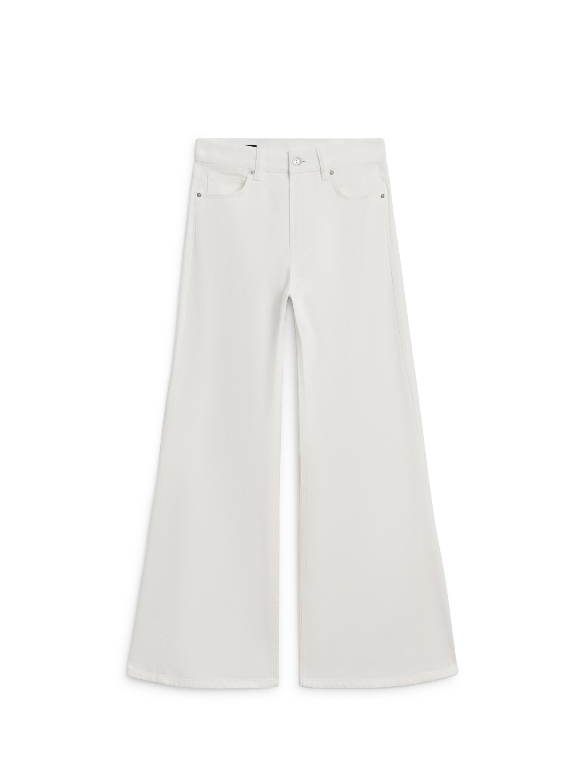 High-waist flare fit jeans — Off white