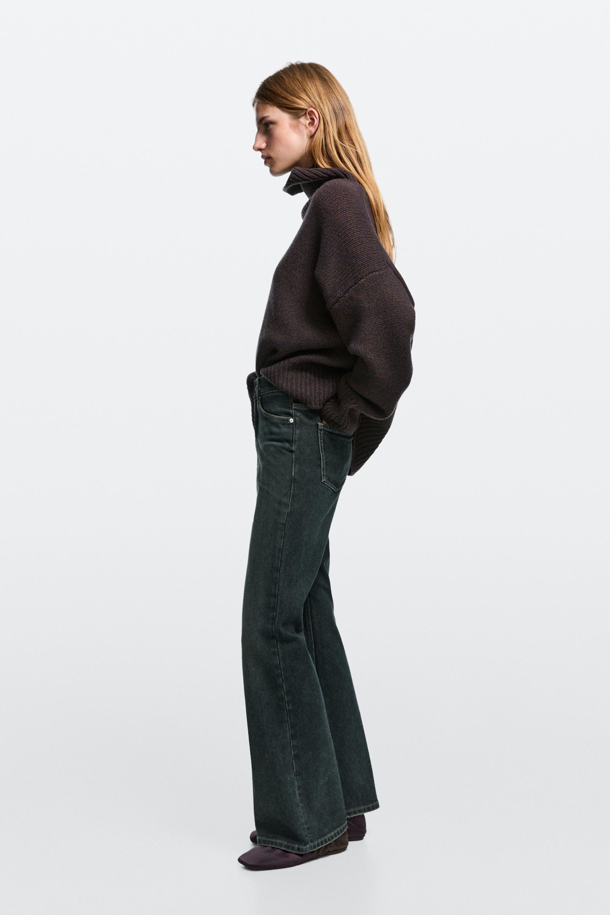Mid-waist flare fit jeans — Dark blue