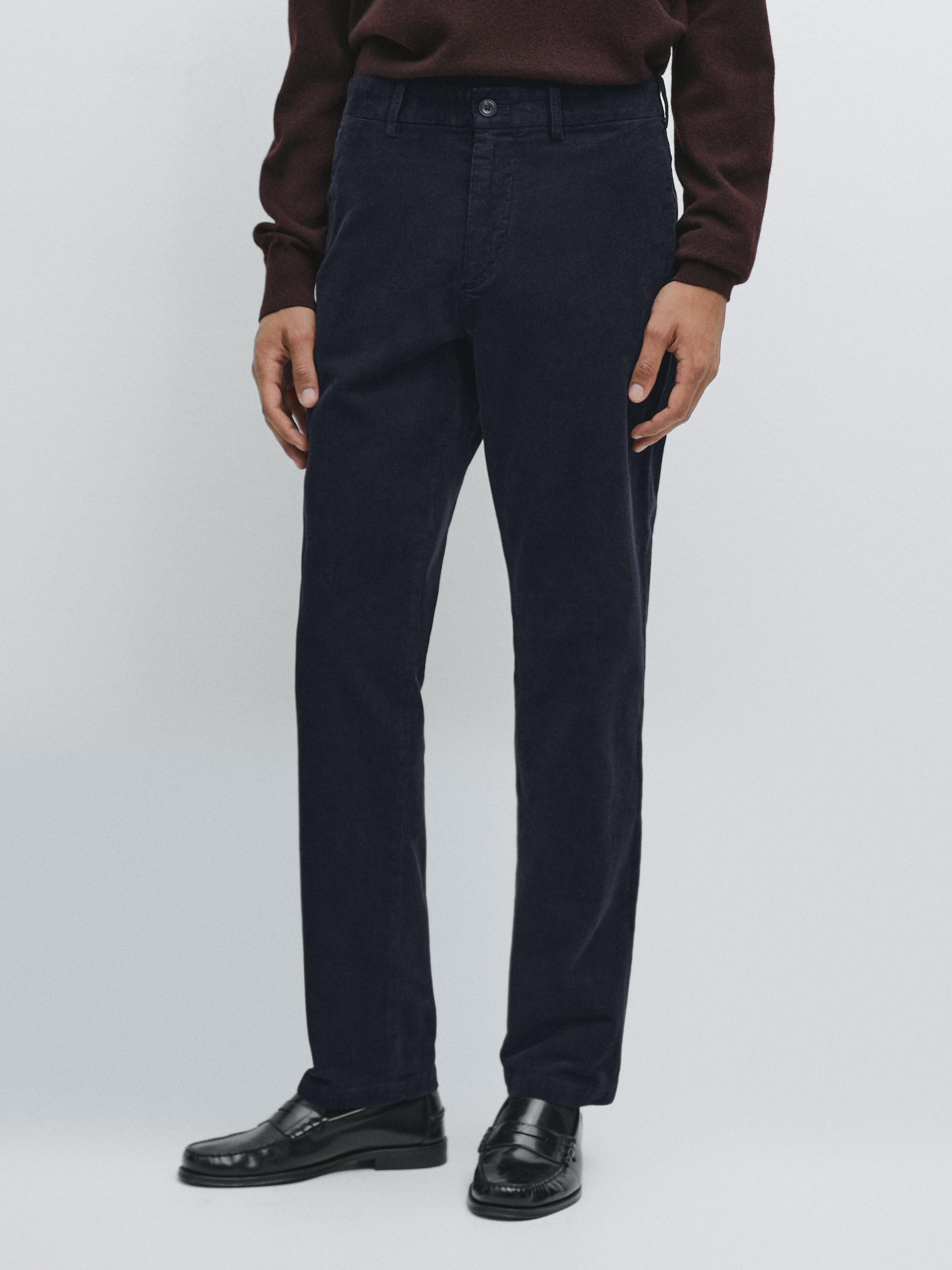 Slim fit corduroy trousers