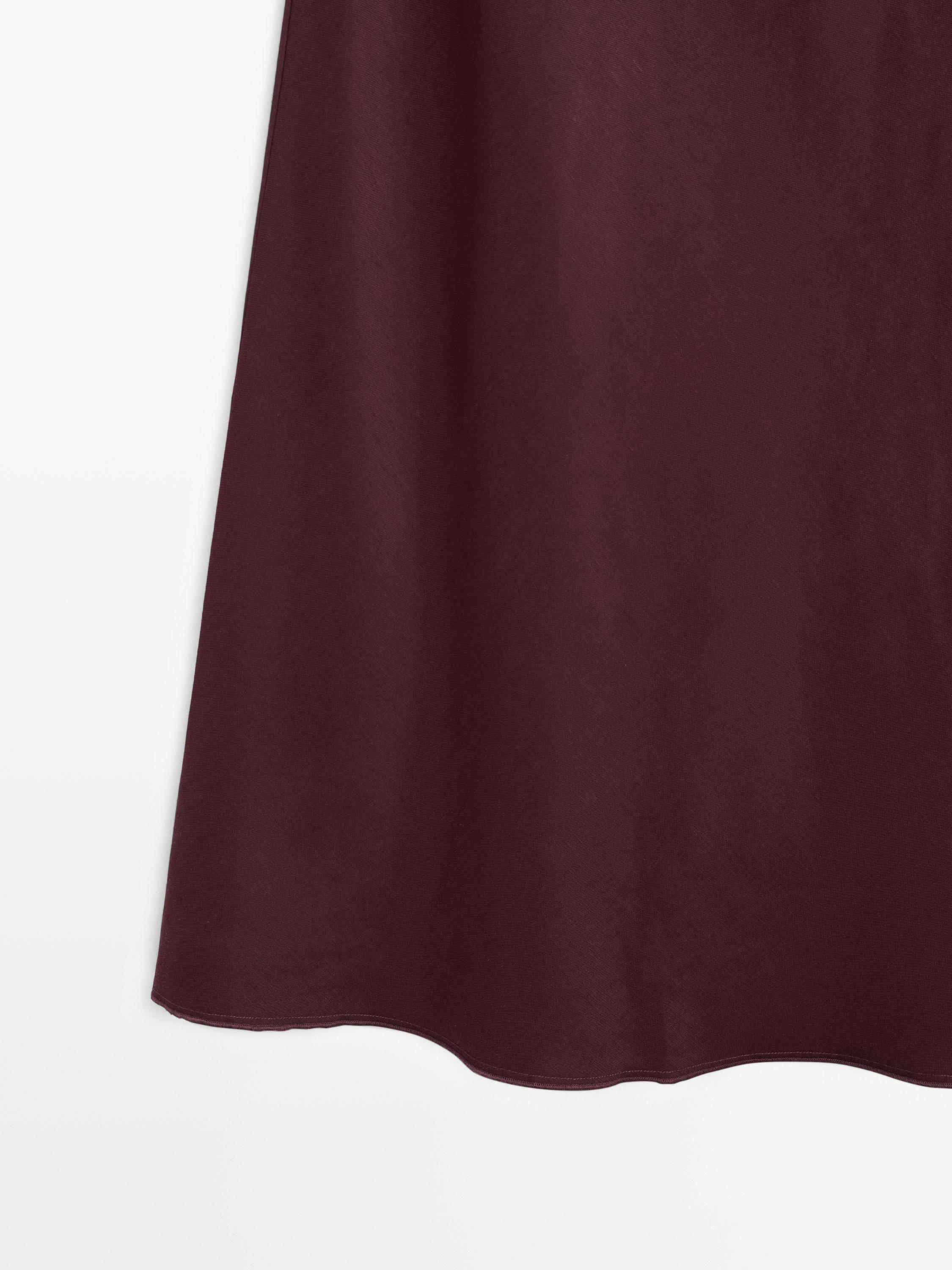 Pareo midi skirt — MAROON