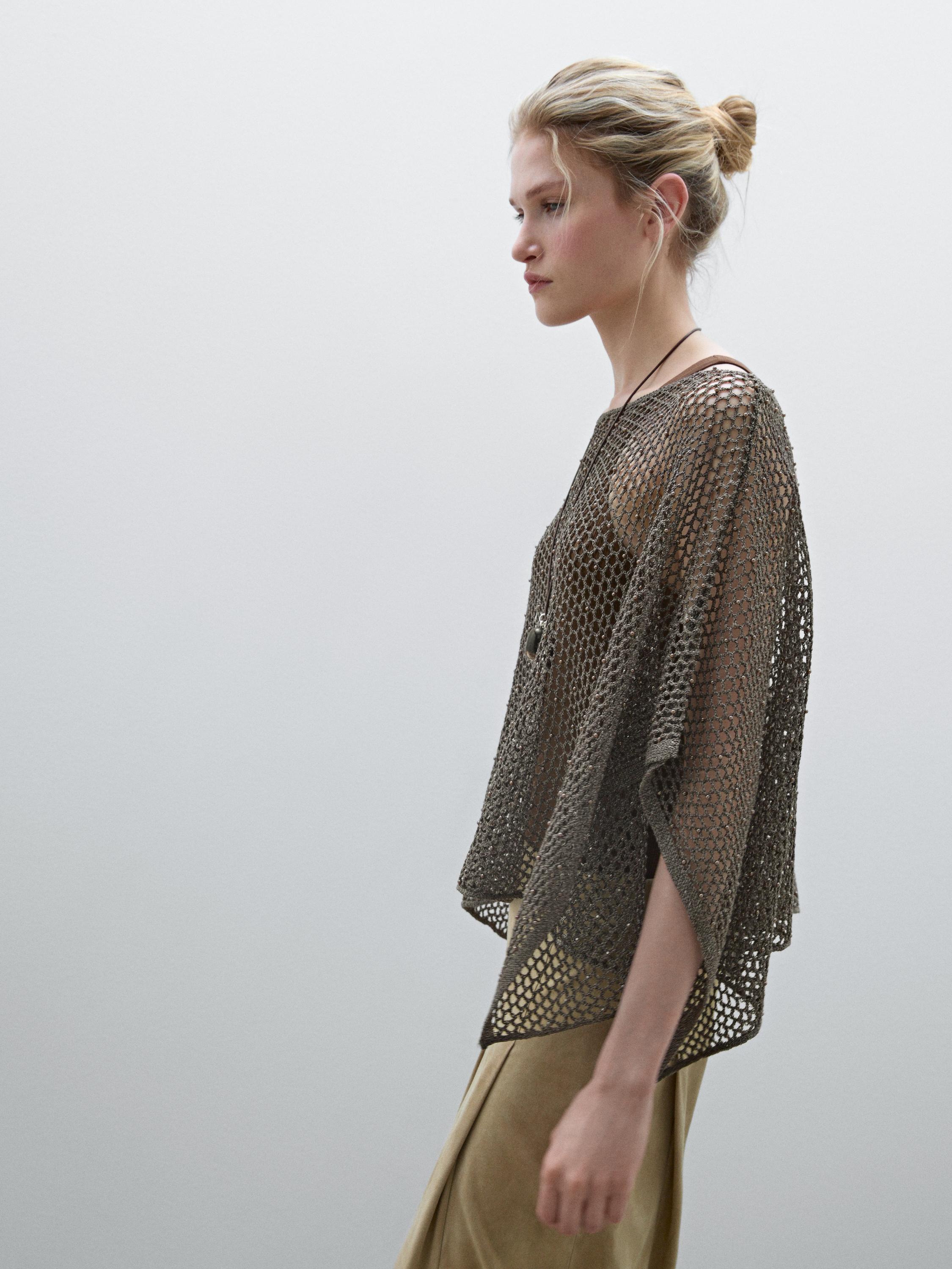 Short cutwork cape