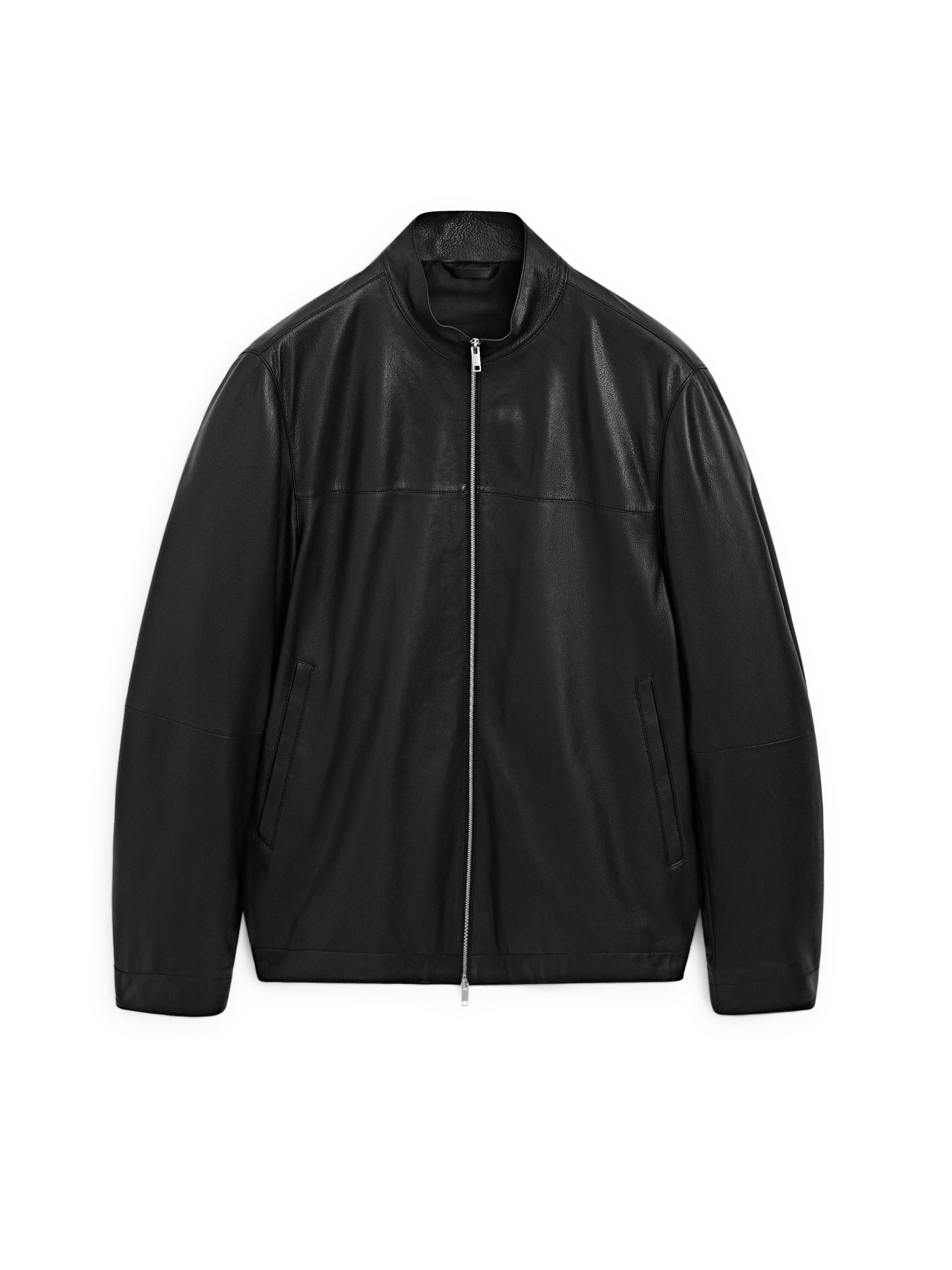Nappa sheepskin jacket — BLACK