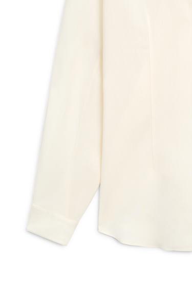 Flowing shirt with tuxedo-style collar detail - LIMITED EDITION — CREAM 8