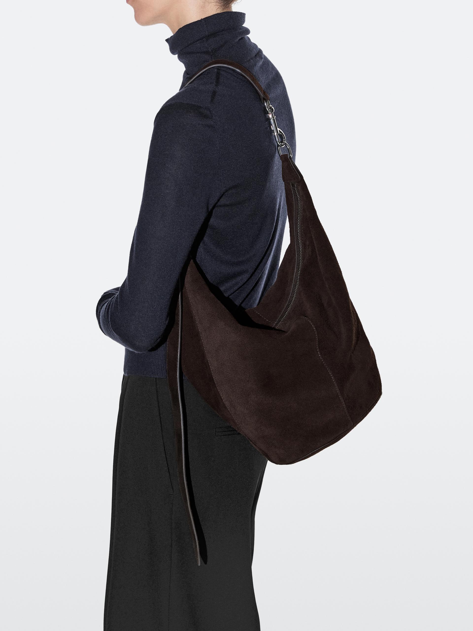 Sac Seau En Croûte De Cuir - Chocolat - 01 - Massimo Dutti - Femme