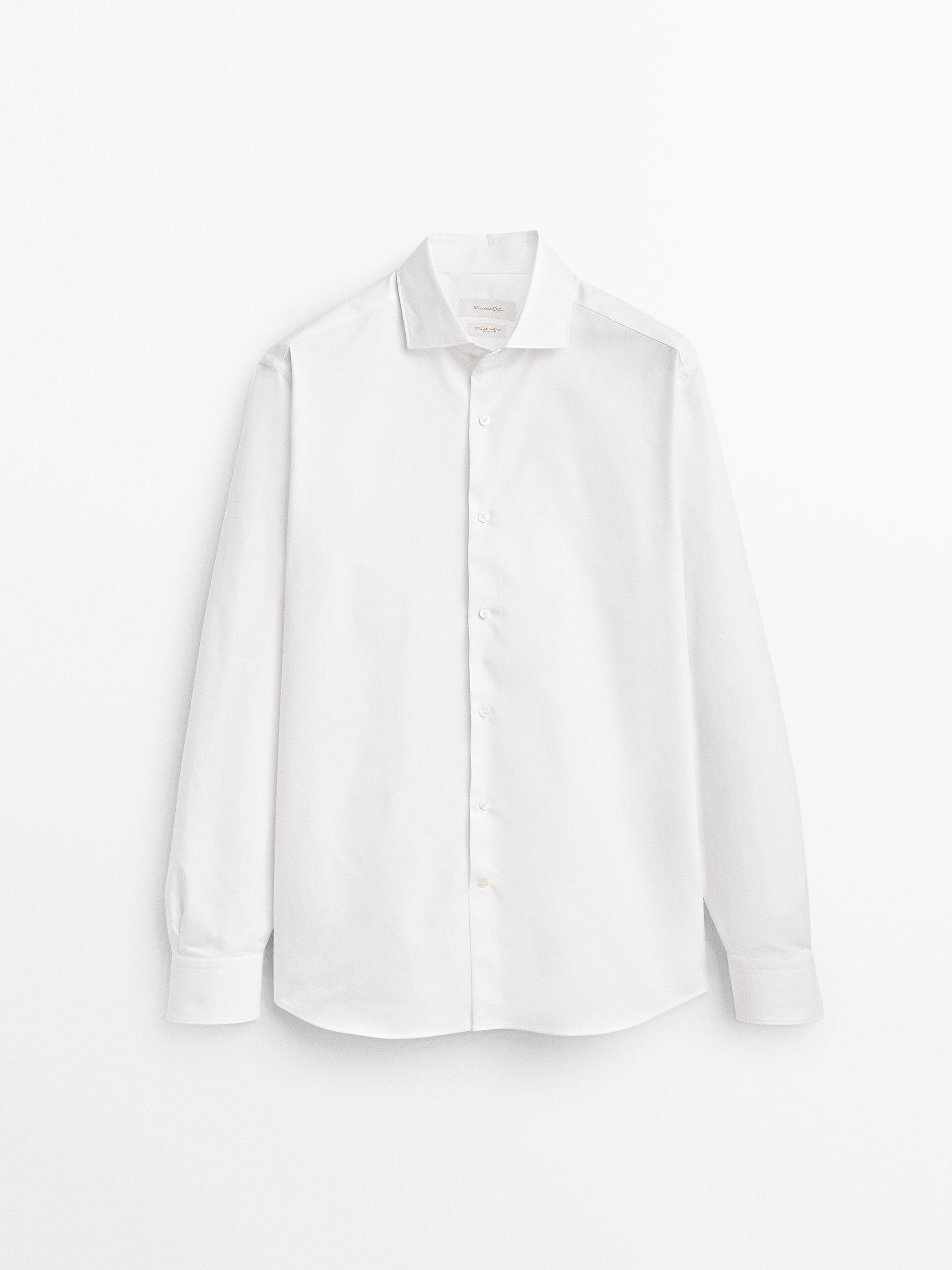 Camisa slim fit 100% algodão