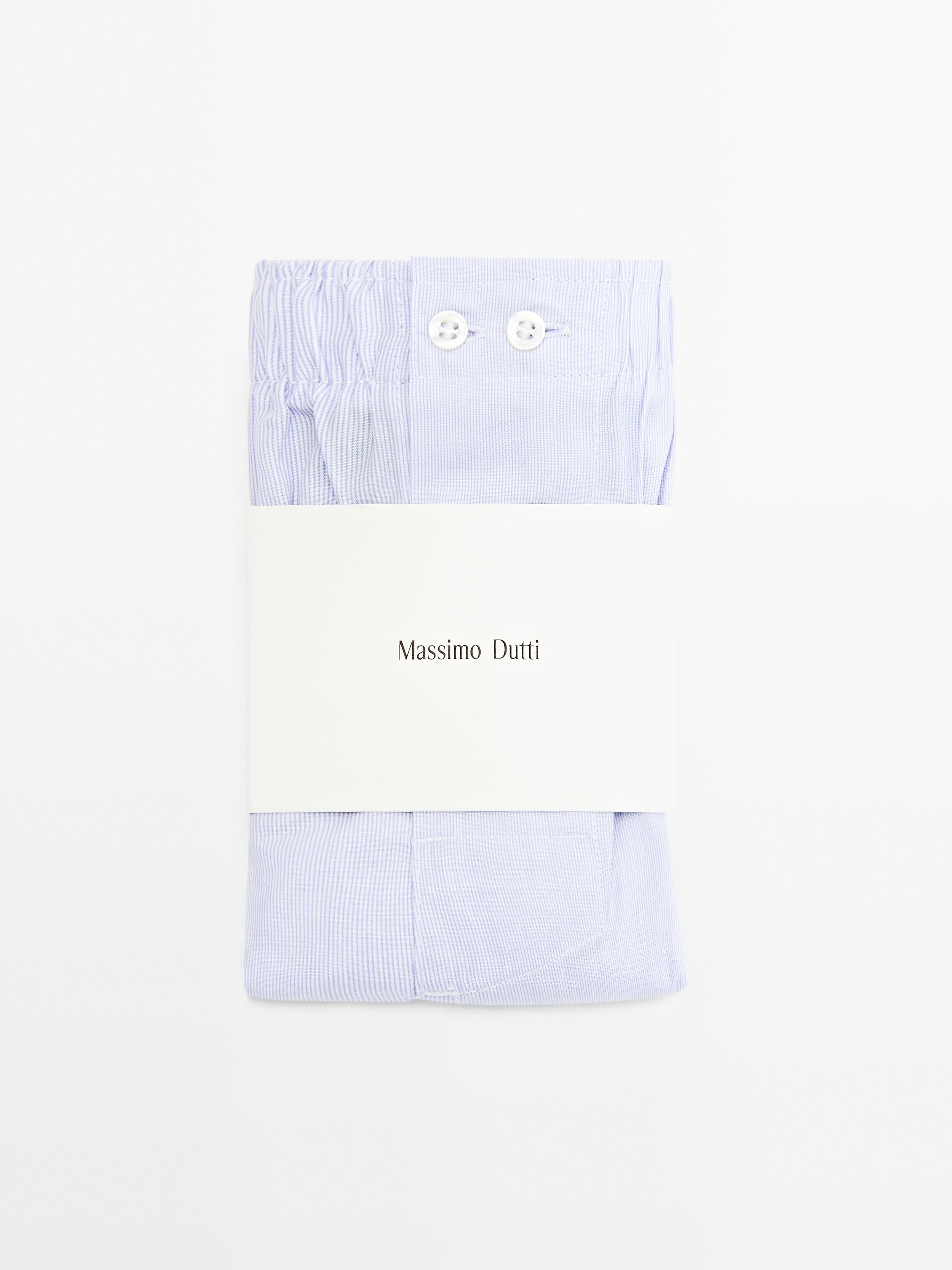 100% cotton micro-striped boxers