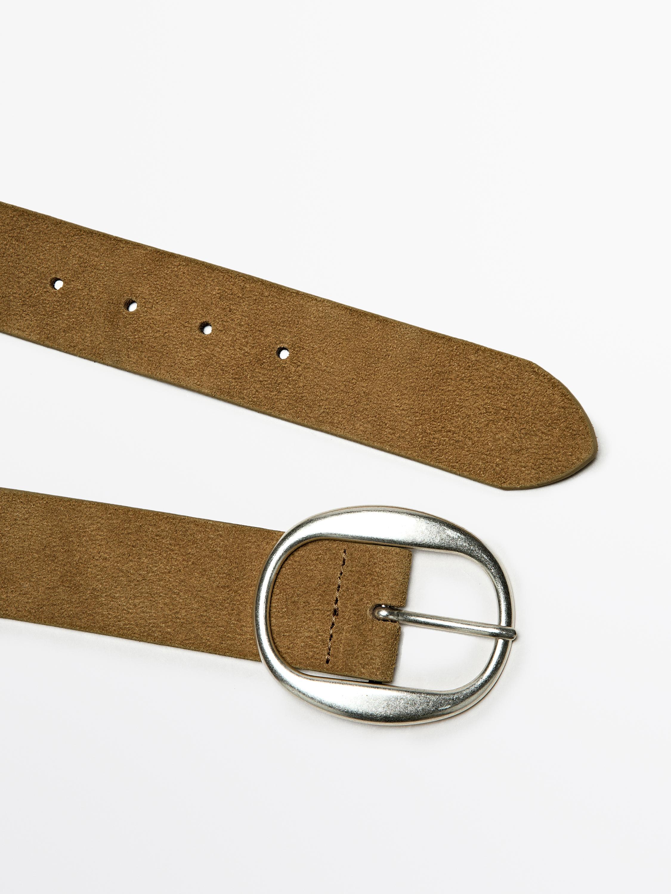 Cinturó sivella ovalada pell serratge