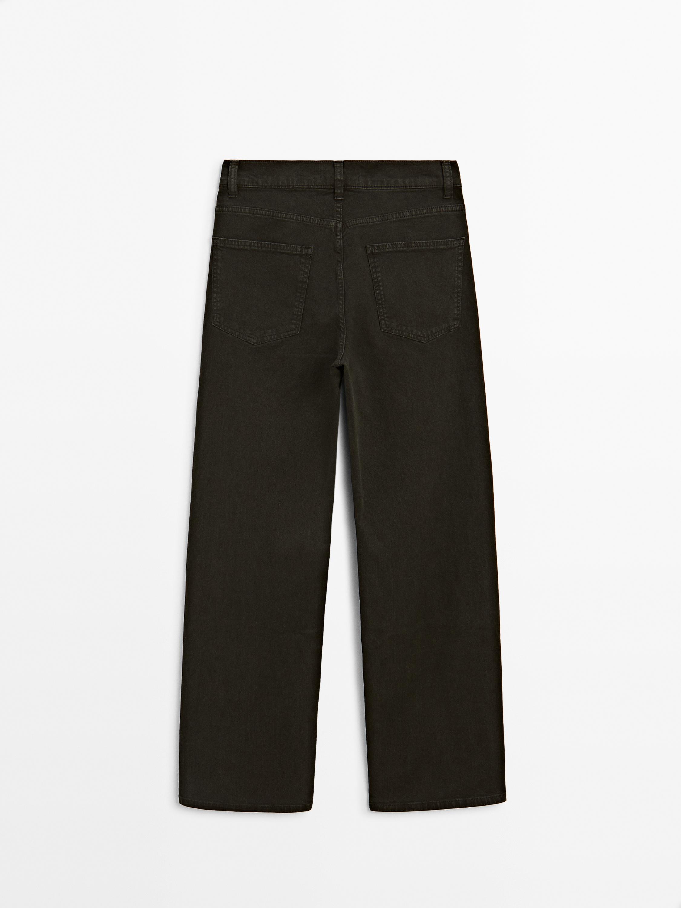 Kõrge vöökohaga wide-leg teksad