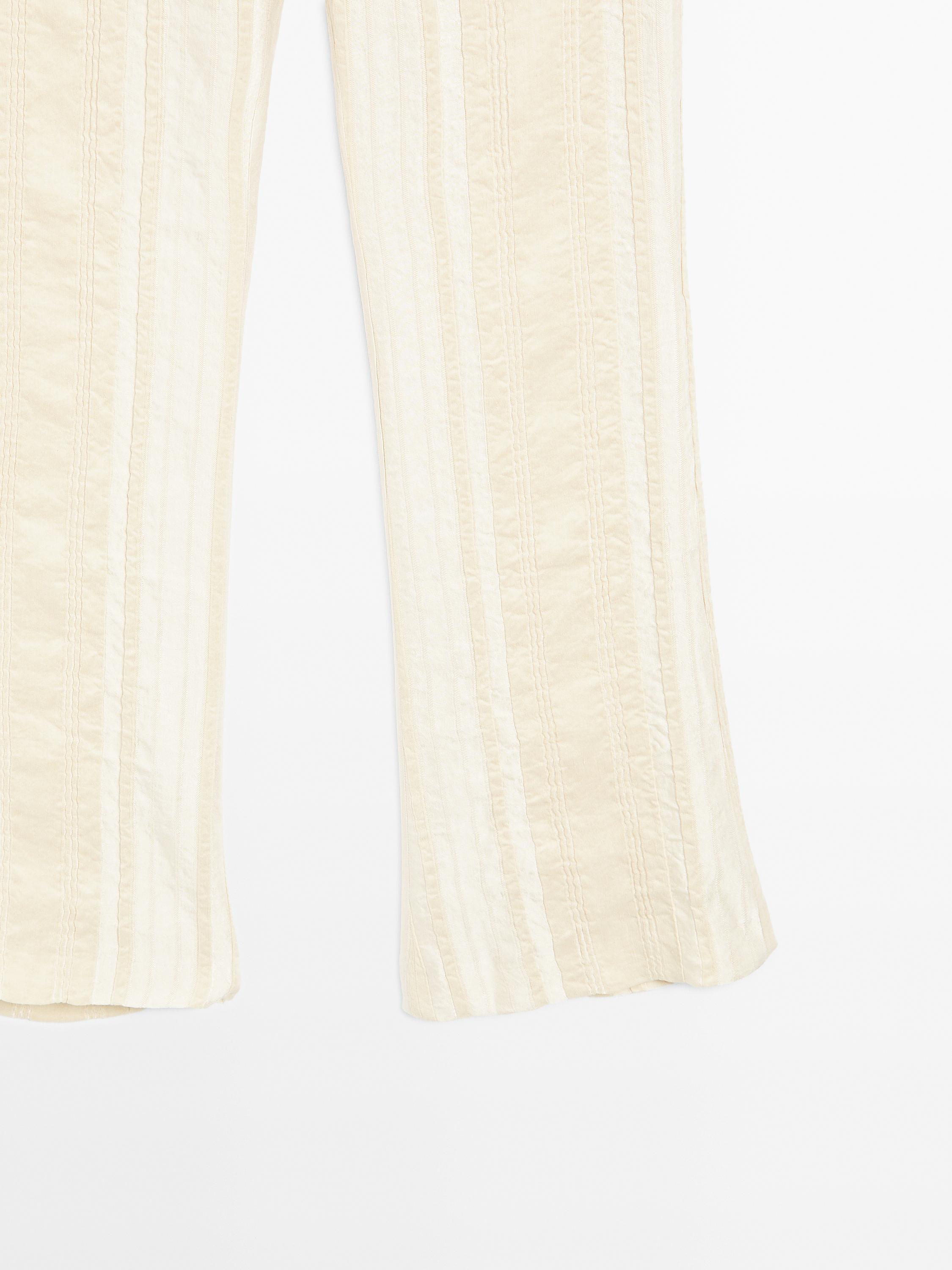 Linen blend flared trousers - Limited Edition