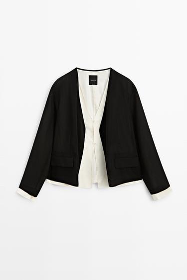 Contrast double jacket for a complete look — BLACK 2