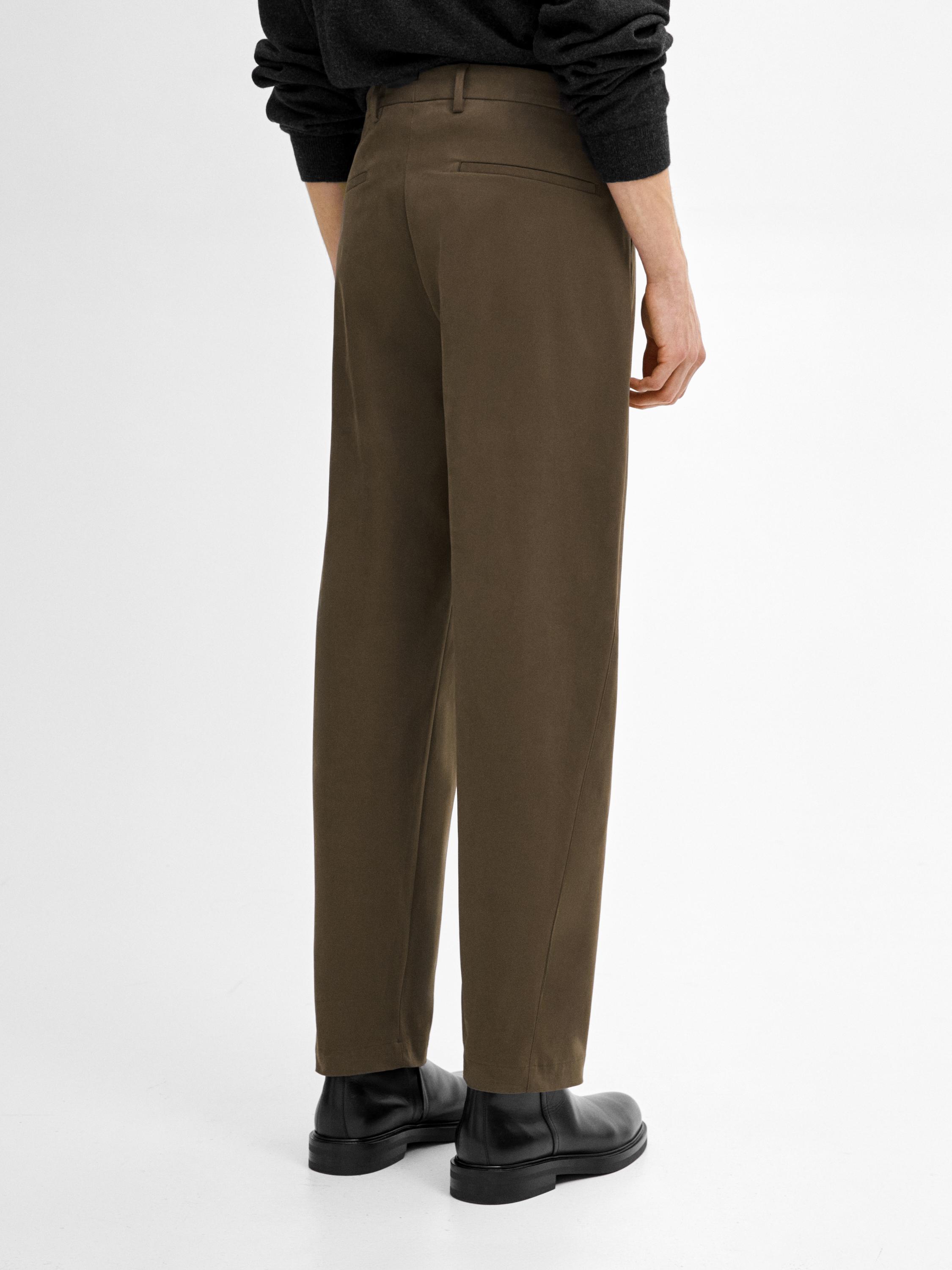 Pantaloni relaxed fit din amestec de bumbac