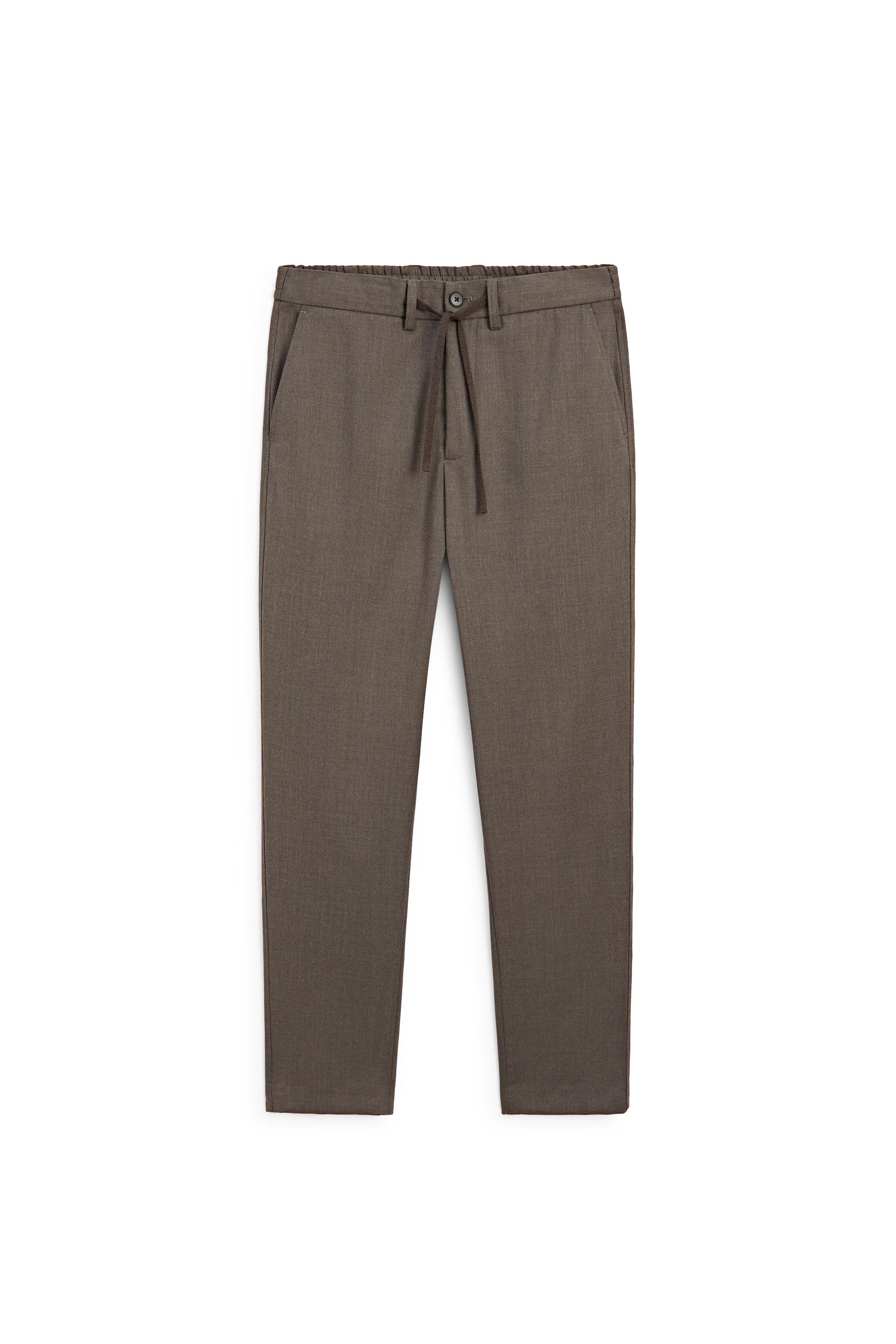 Wool-blend coordinating pants — MINK