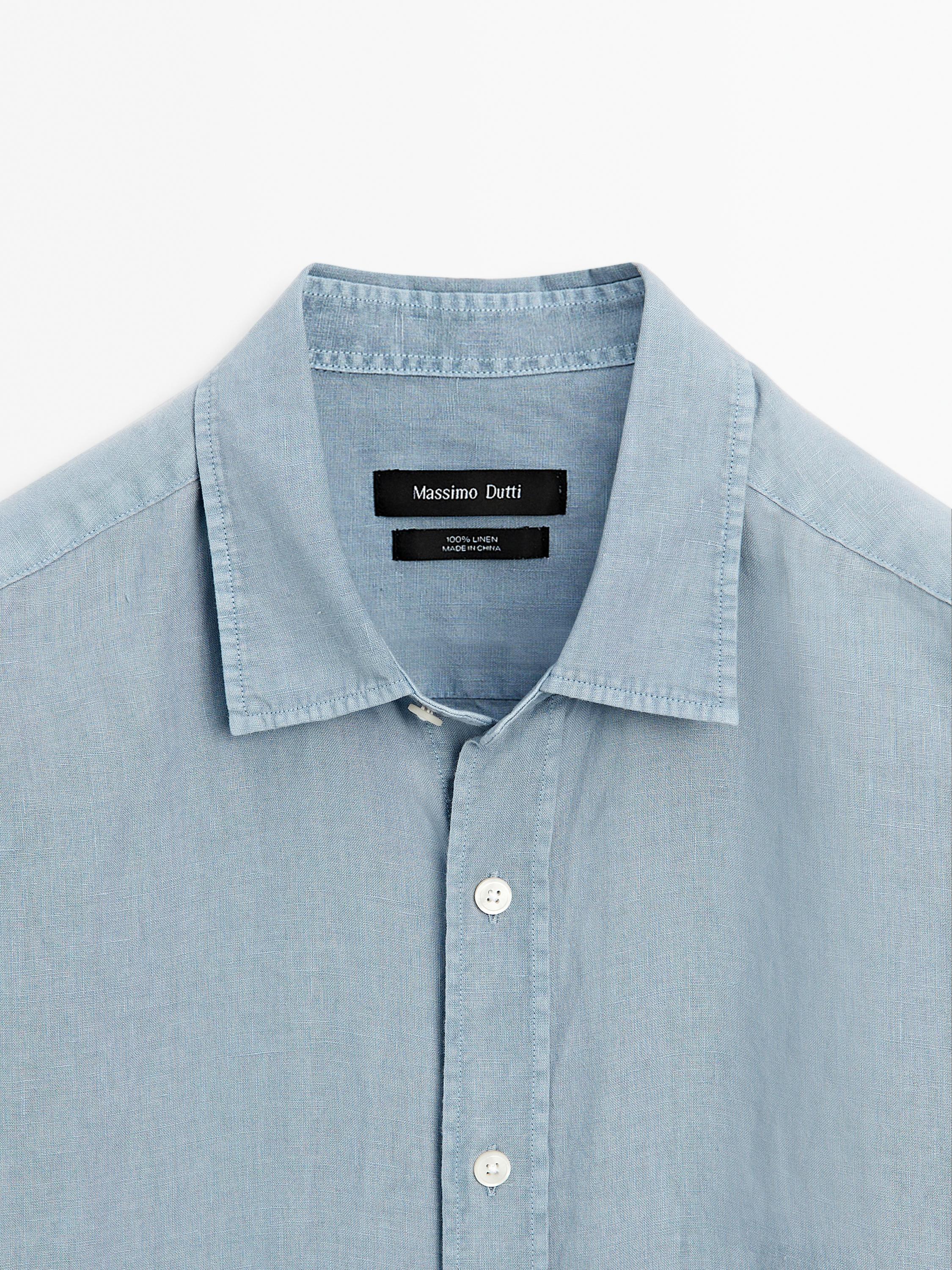 Regular fit shirt with maltinto finish