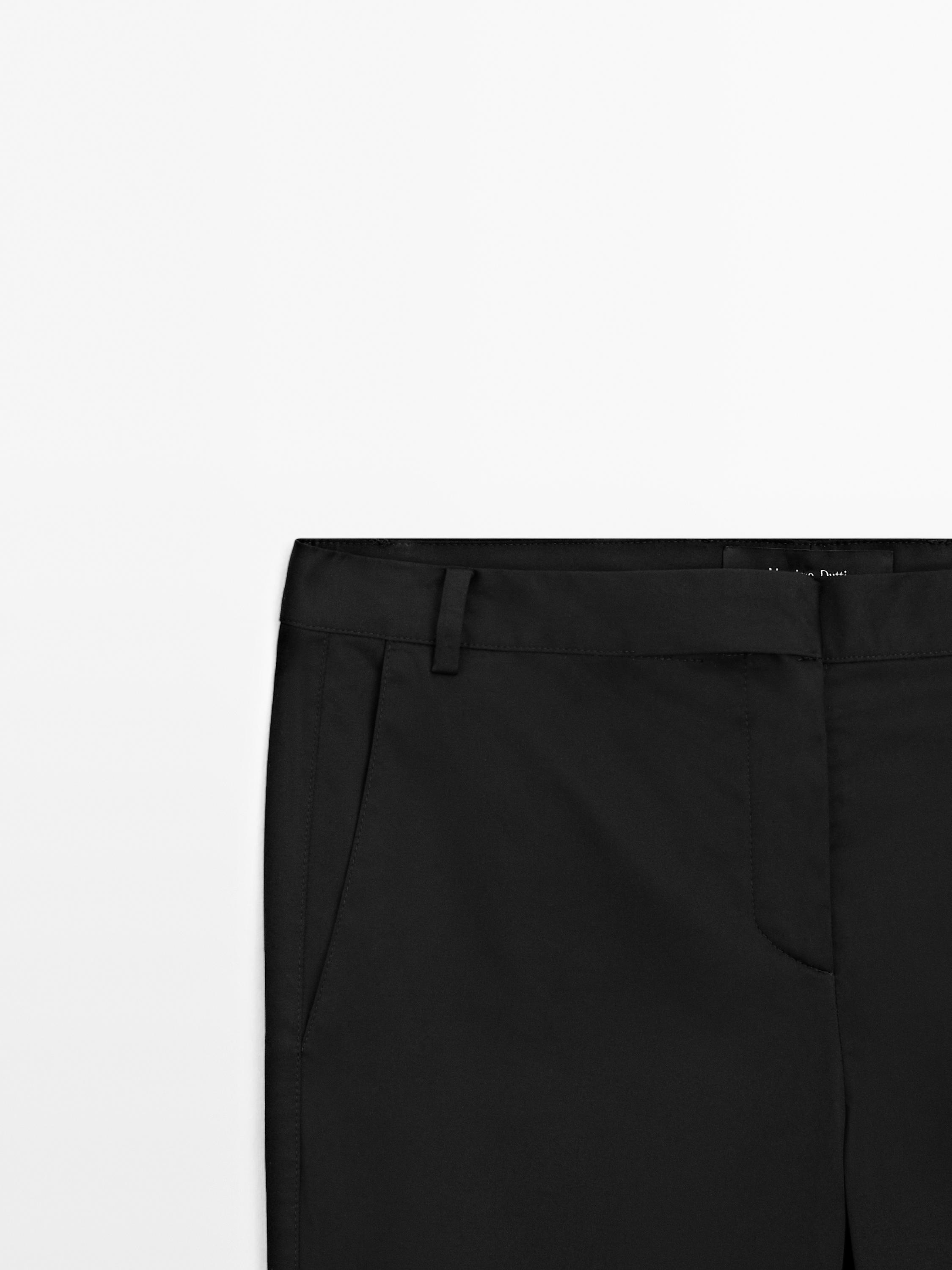 Satin flared fit trousers