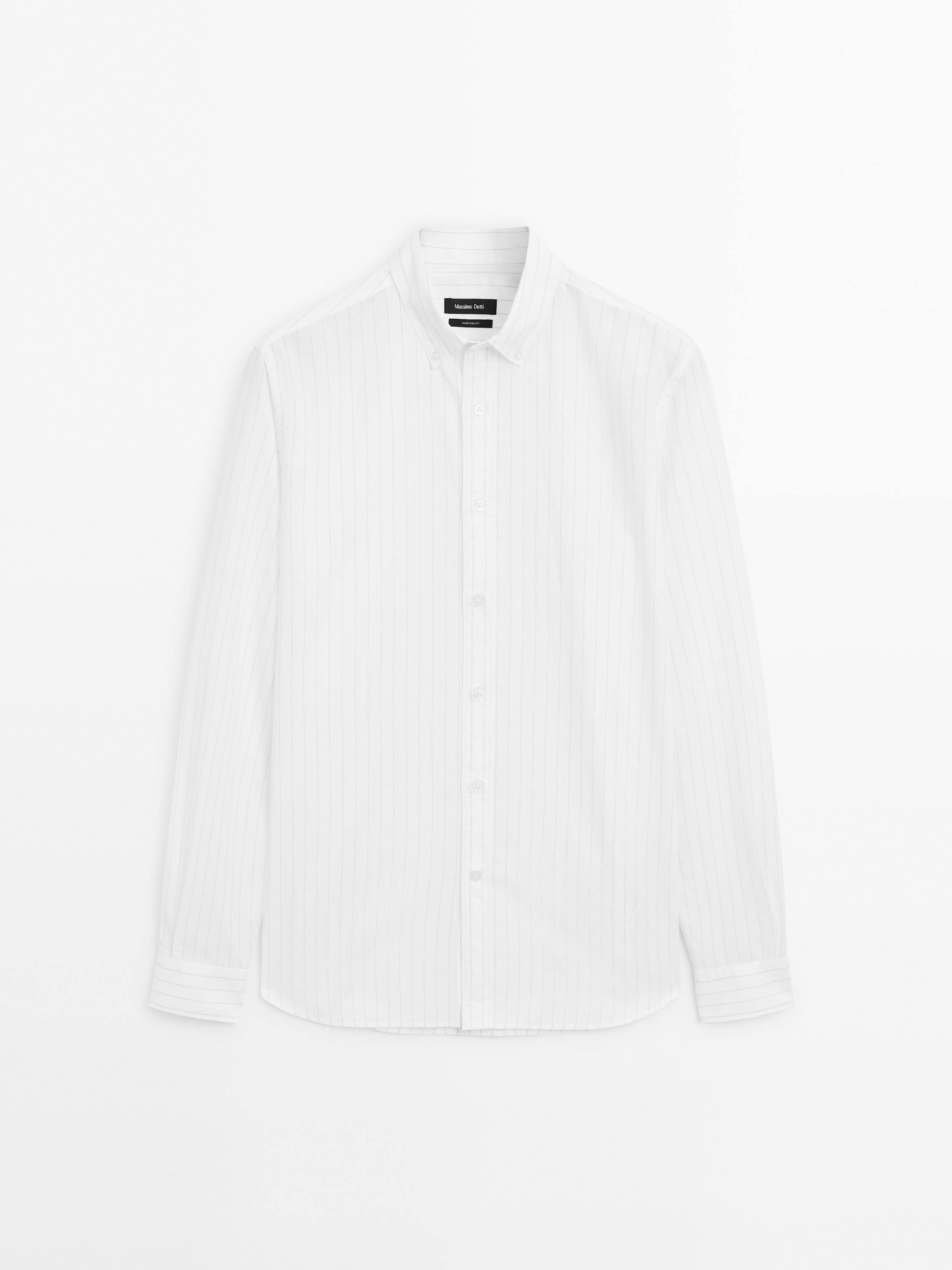 Camisa raya diplomática regular fit