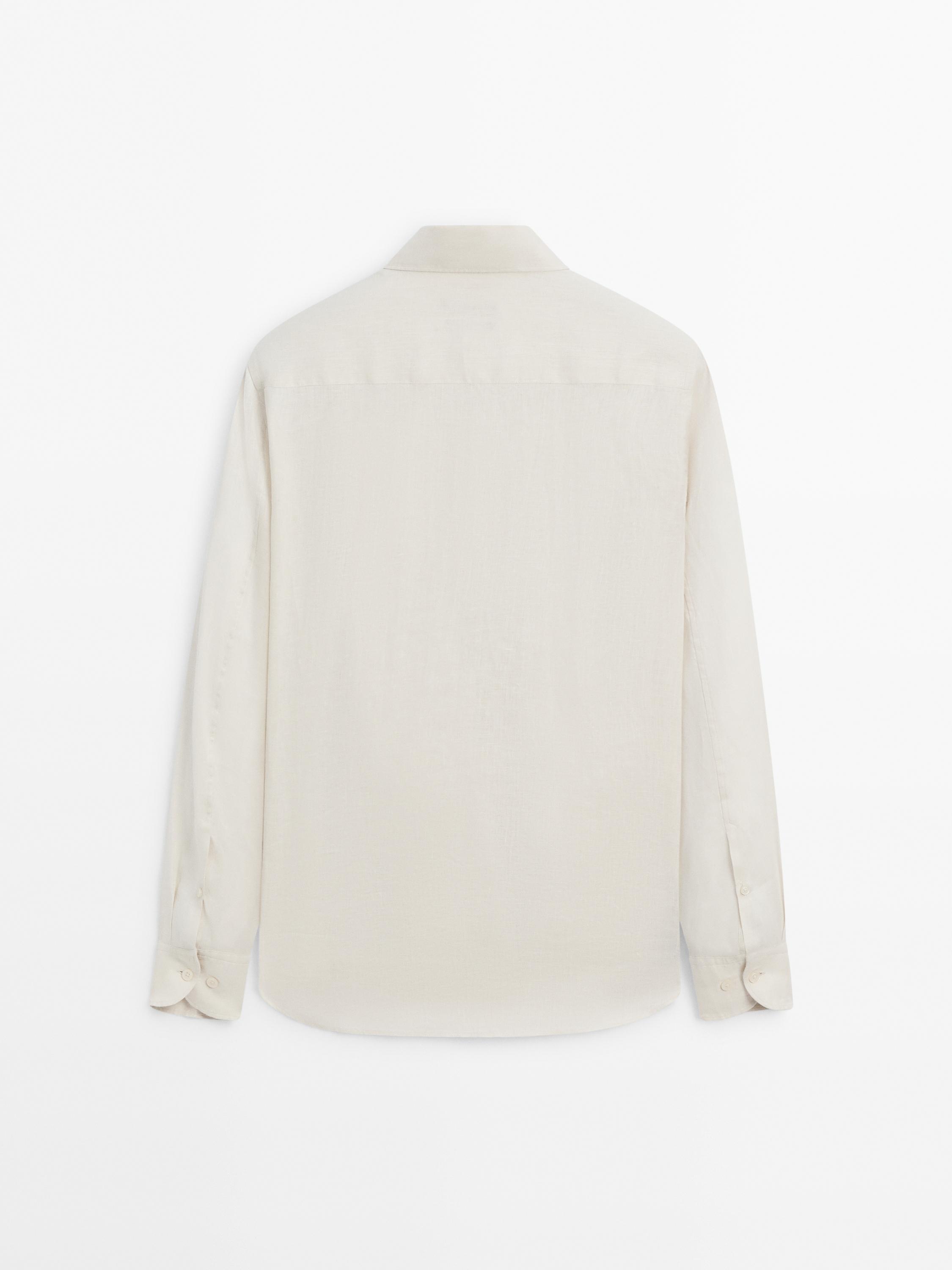 100% linen slim fit shirt