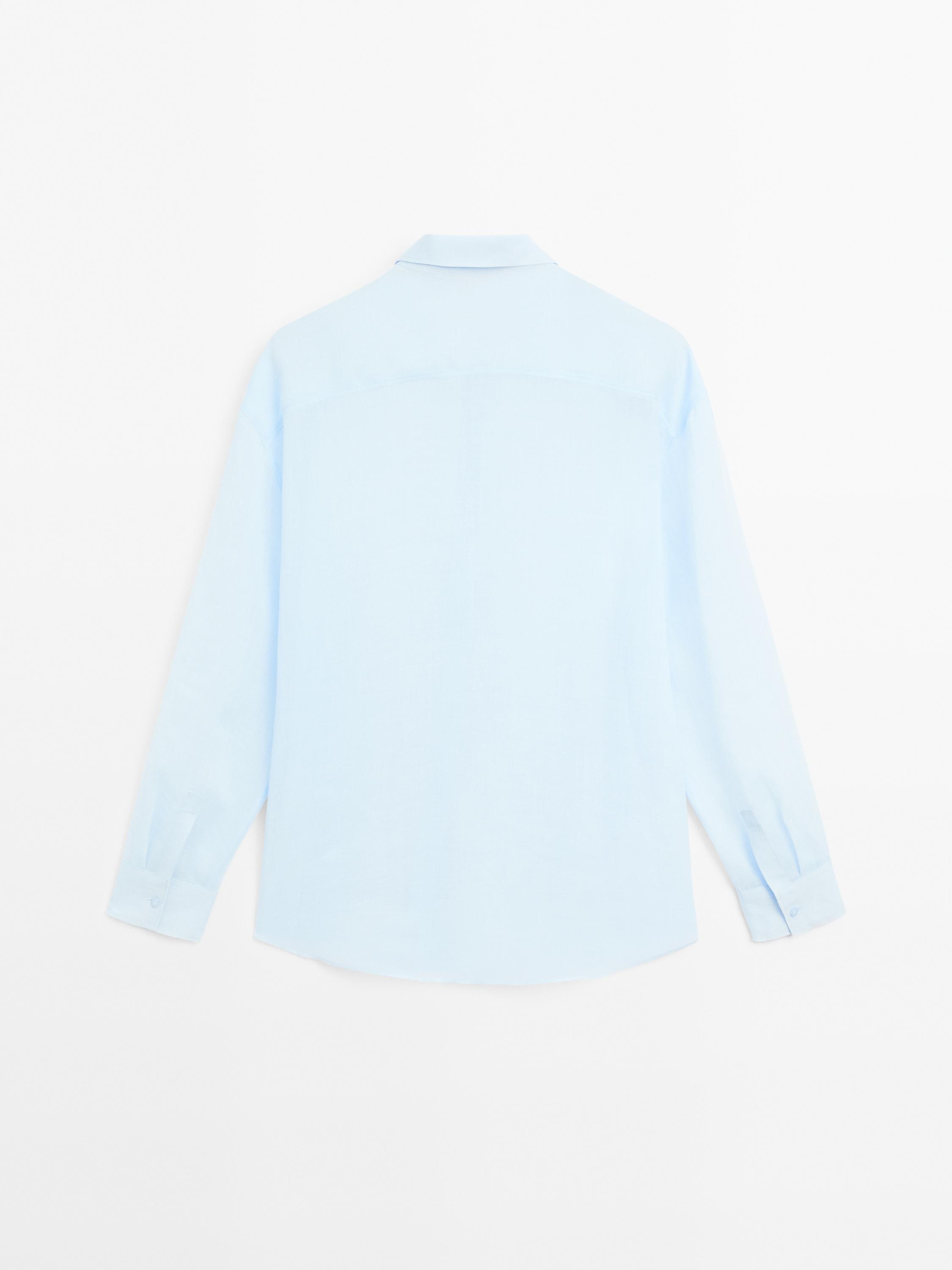 Camisa fluida con ramio