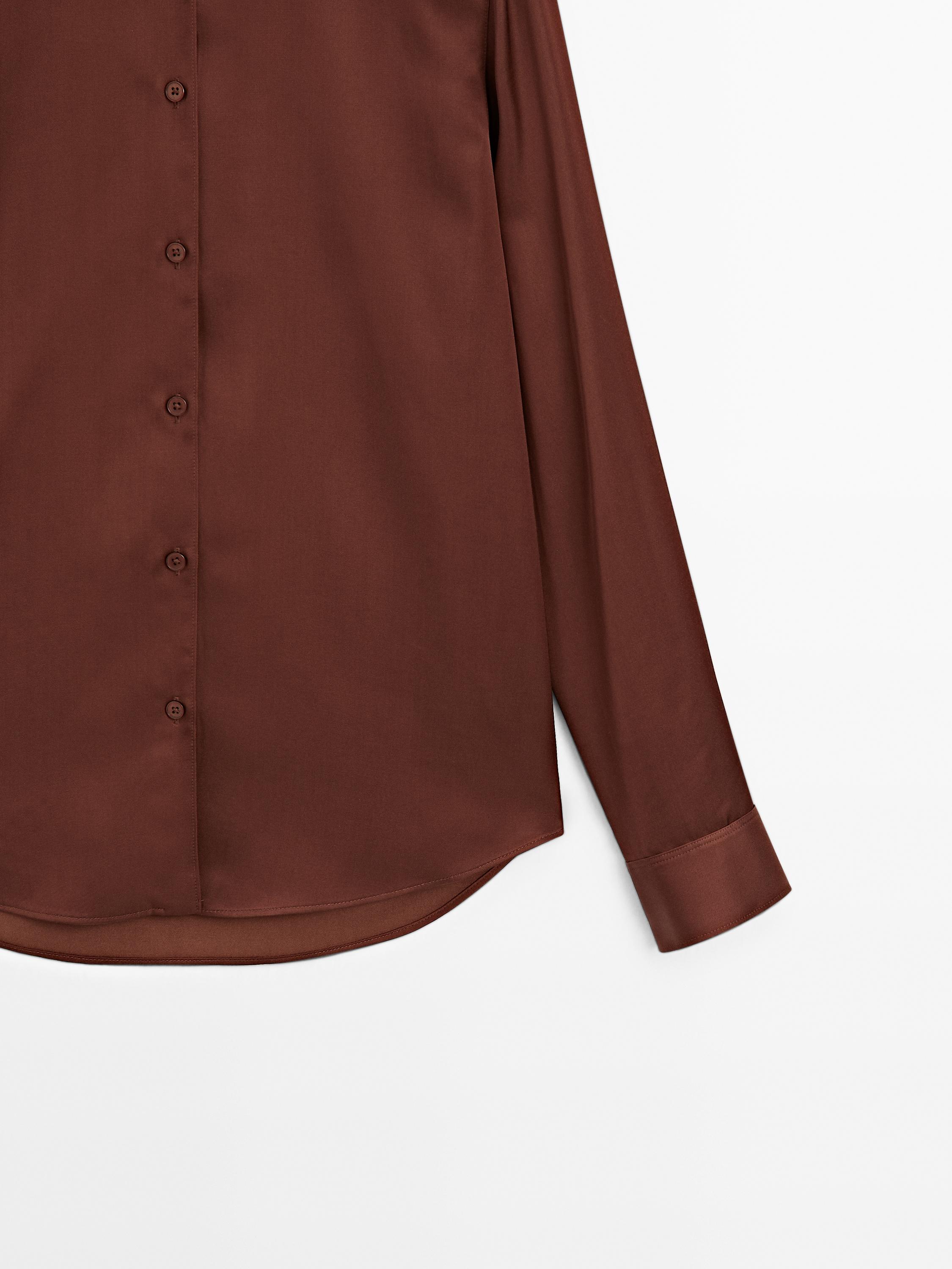 Flowing satin shirt