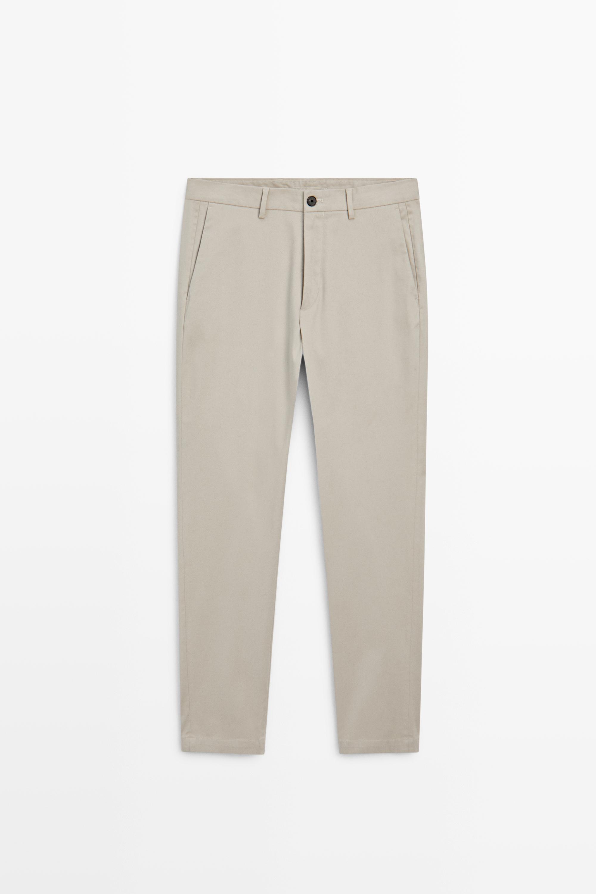 Pantalón slim fit algodón