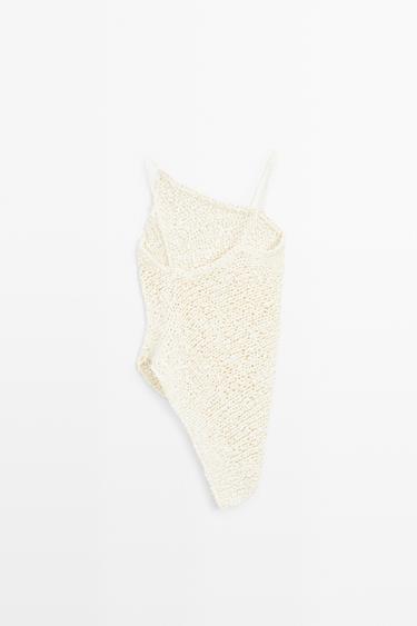 Open-knit asymmetric top - STUDIO — Off white 6