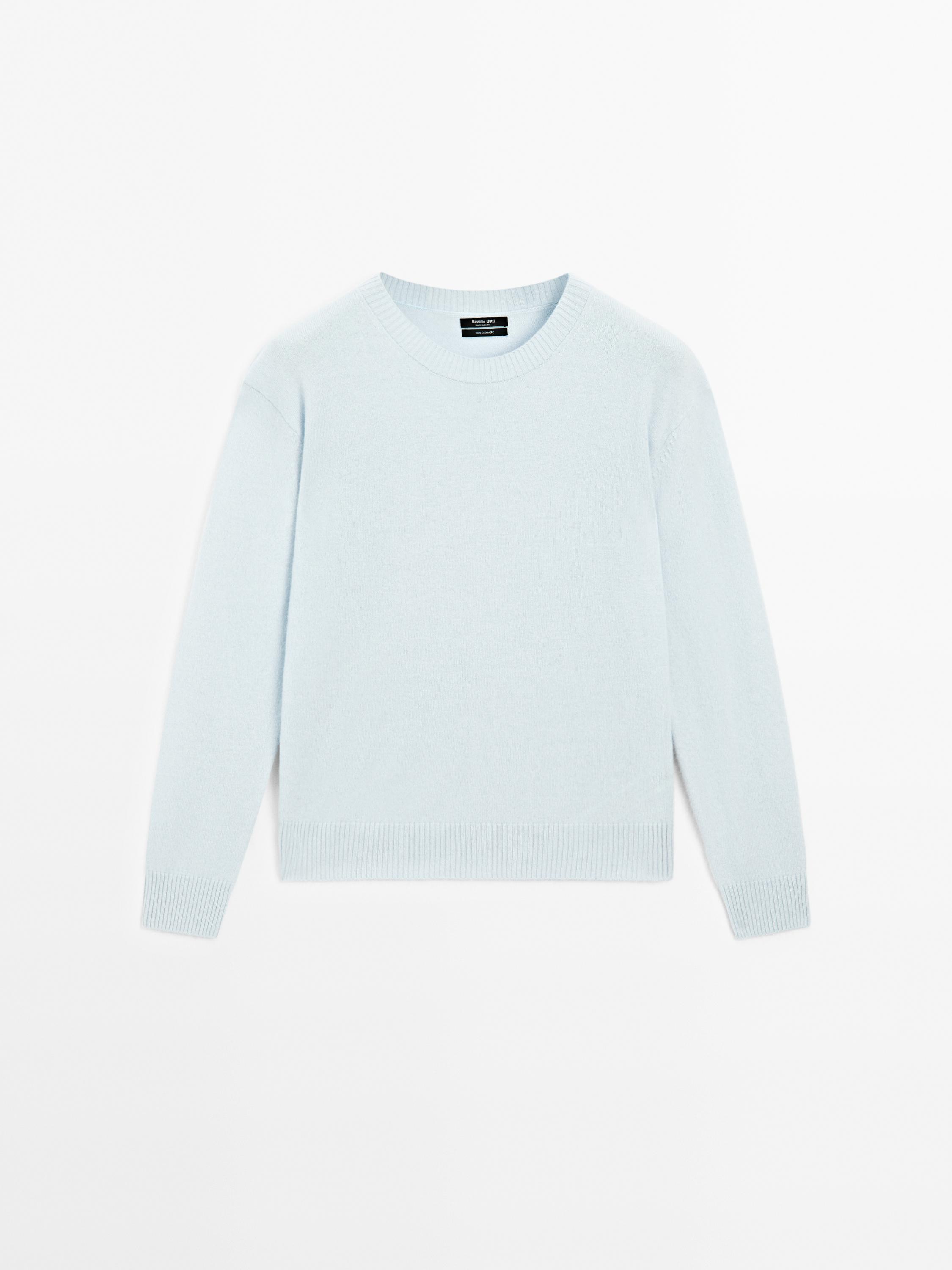 100% cashmere crew neck sweater
