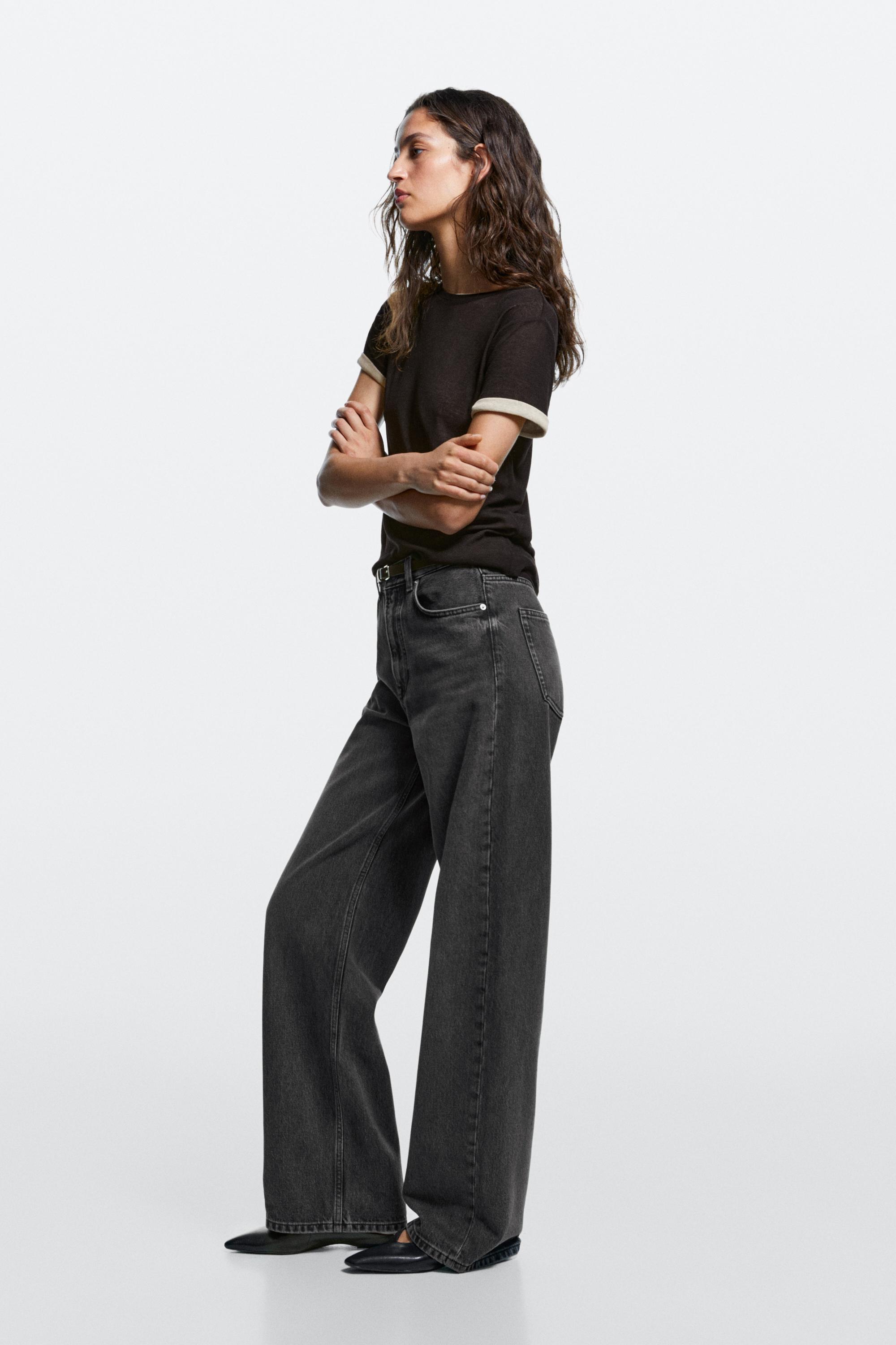 High-waist wide-leg jeans