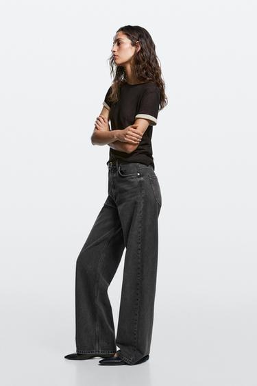 High-waist wide-leg jeans — GREY 1