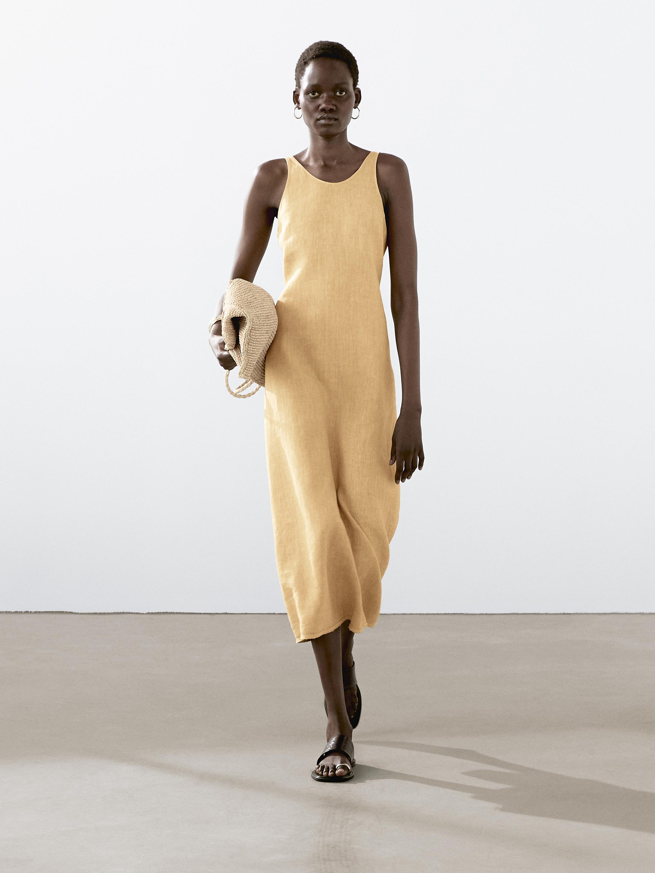 Vestidos Midi Vestidos Massimo Dutti Otoño 2021 Halter Massimo