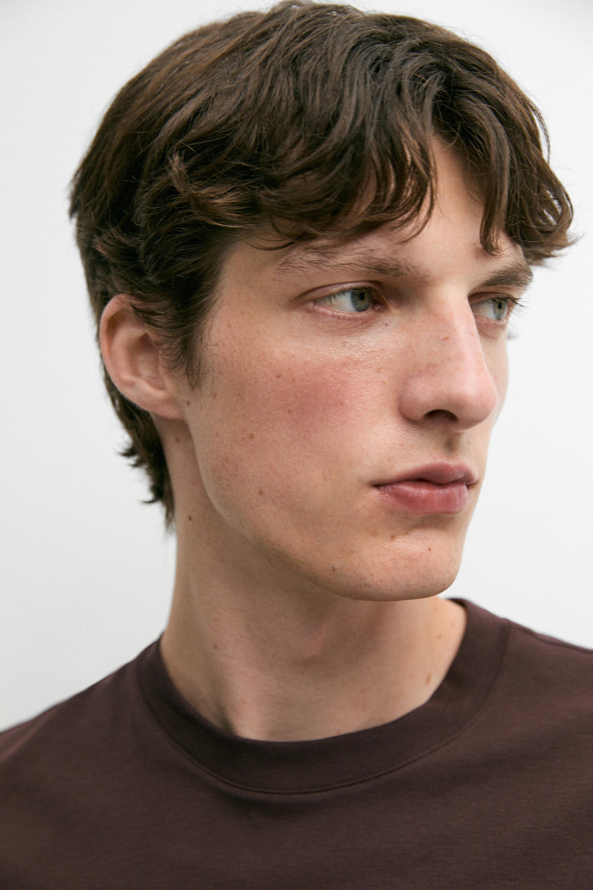 100% cotton short-sleeve T-shirt — MAROON