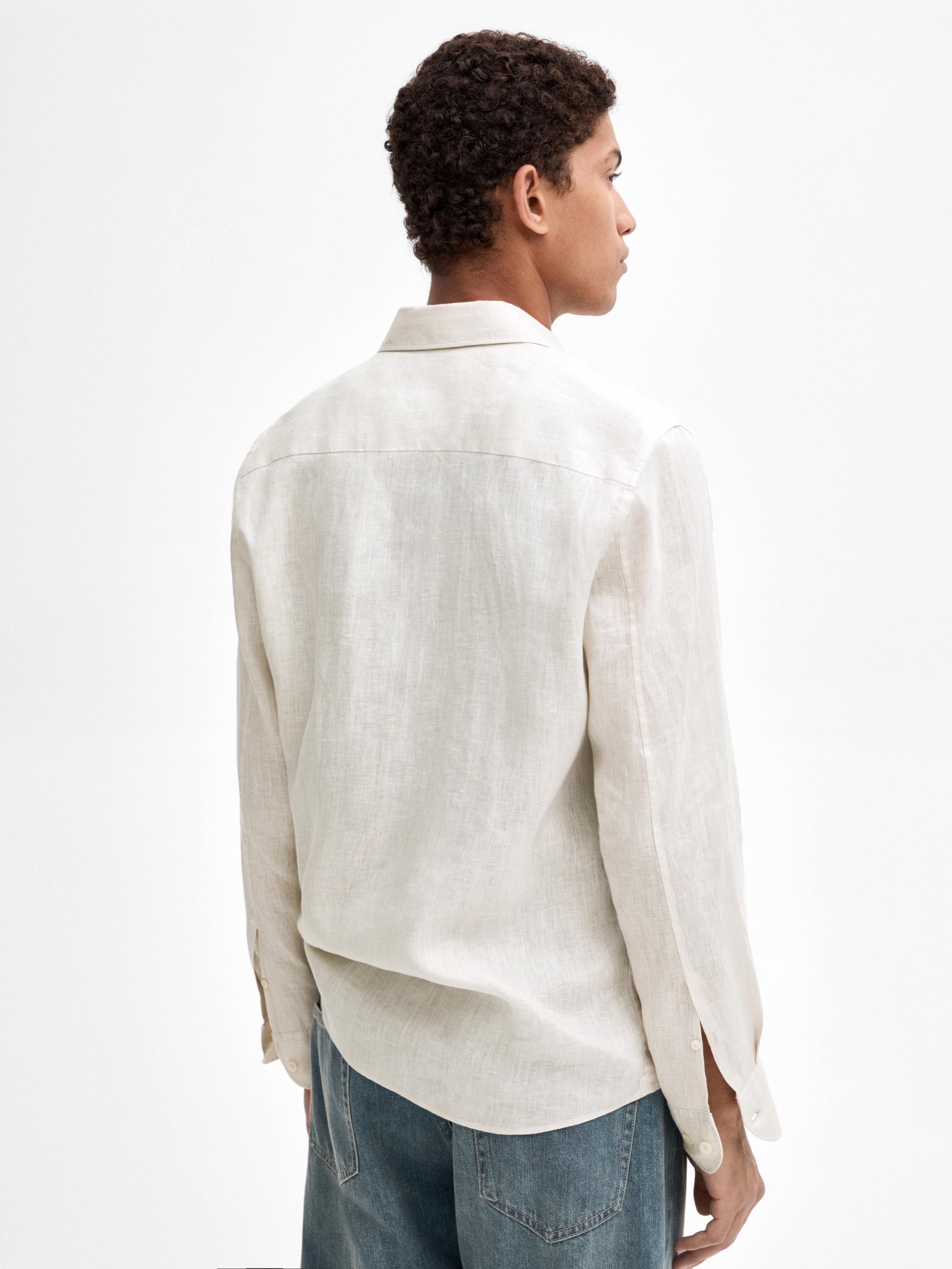 100% linen slim fit shirt