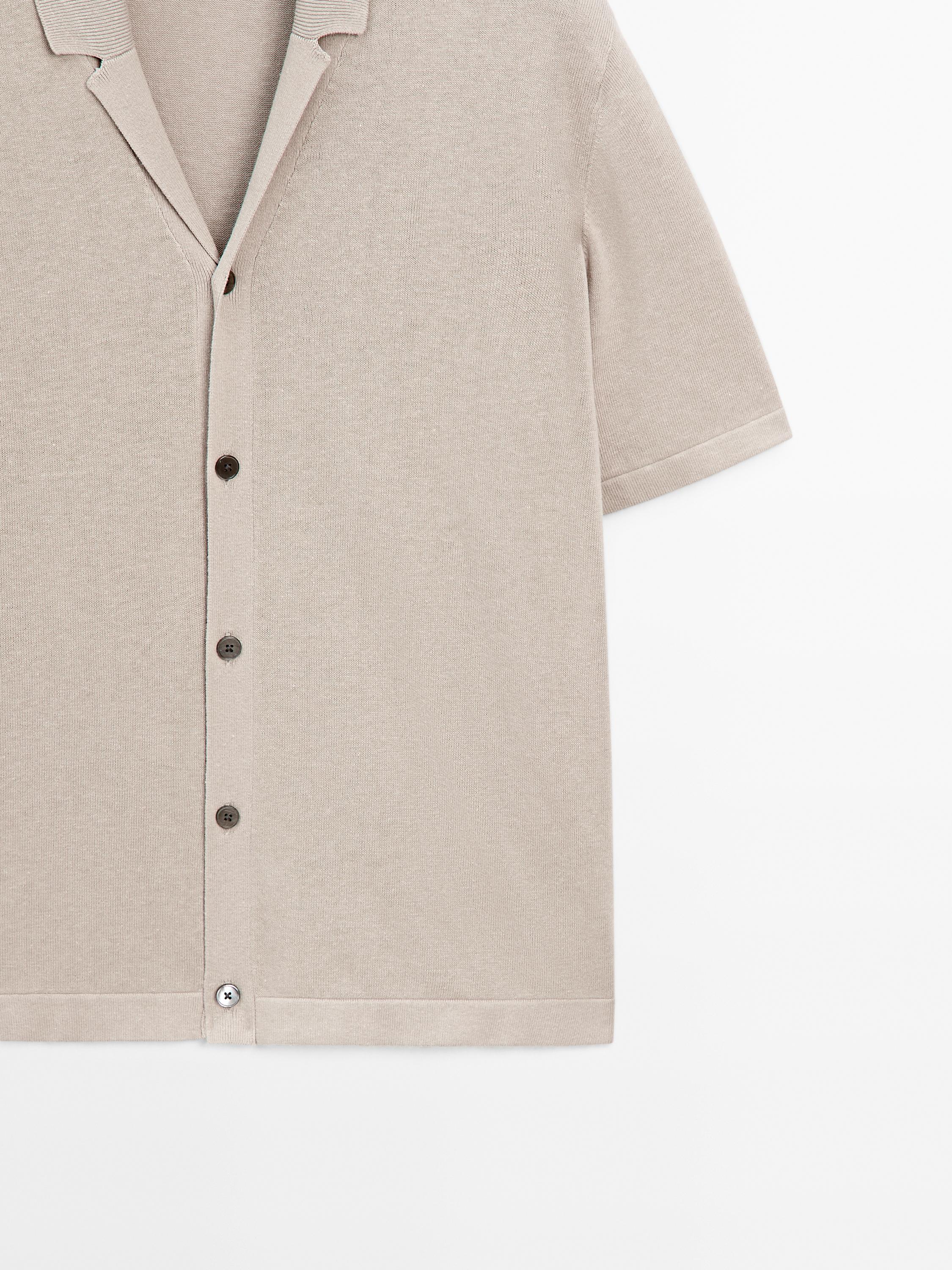 Short sleeve knit cardigan