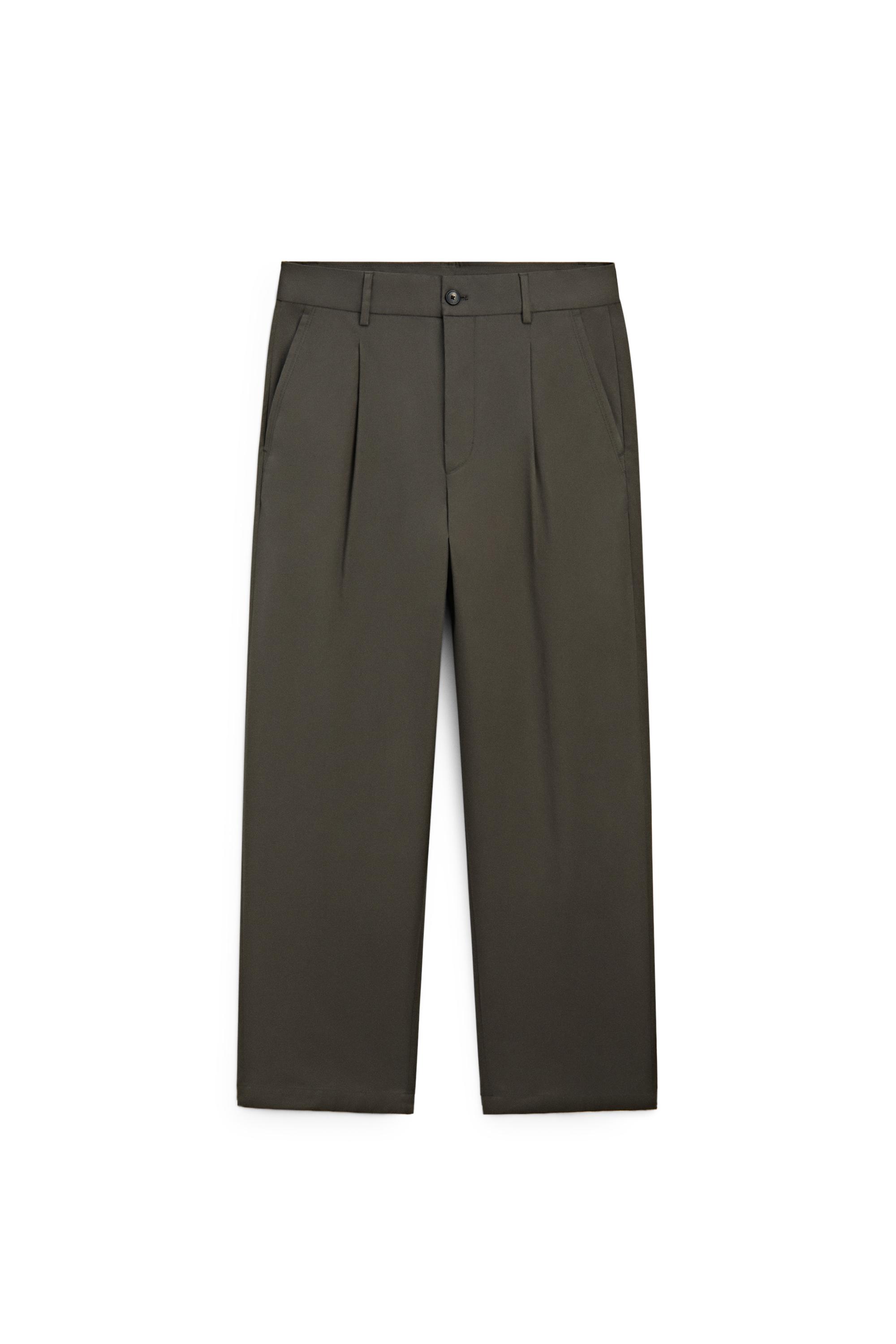Flowing pants with darts — KHAKI