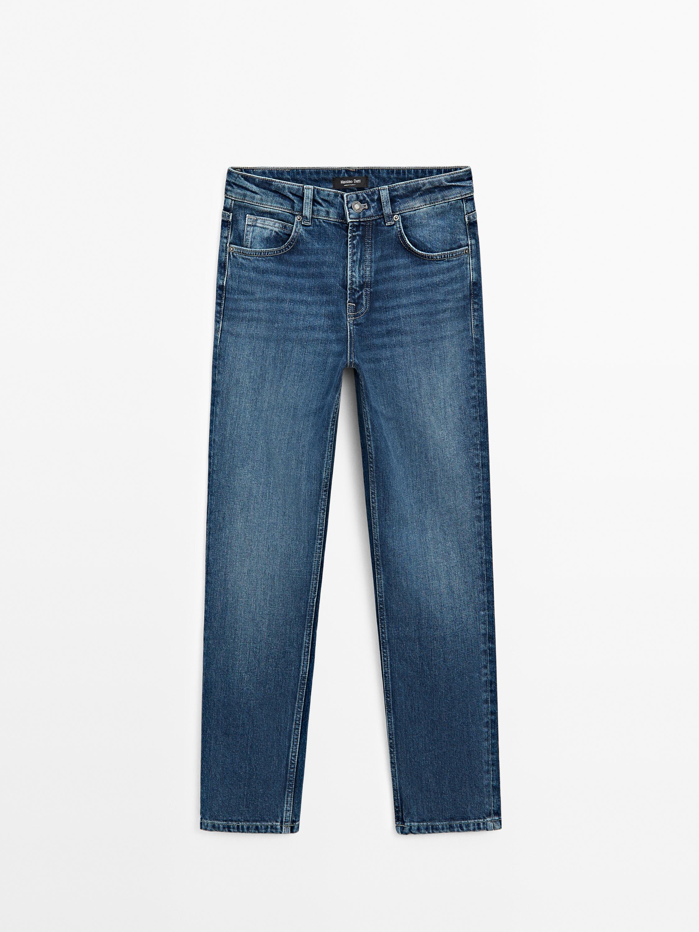 Slim fit mid-rise cropped jeans