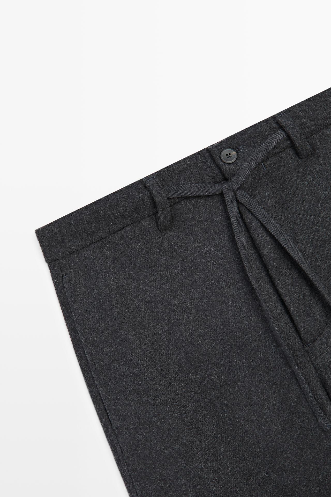 100% wool suit pants — GREY