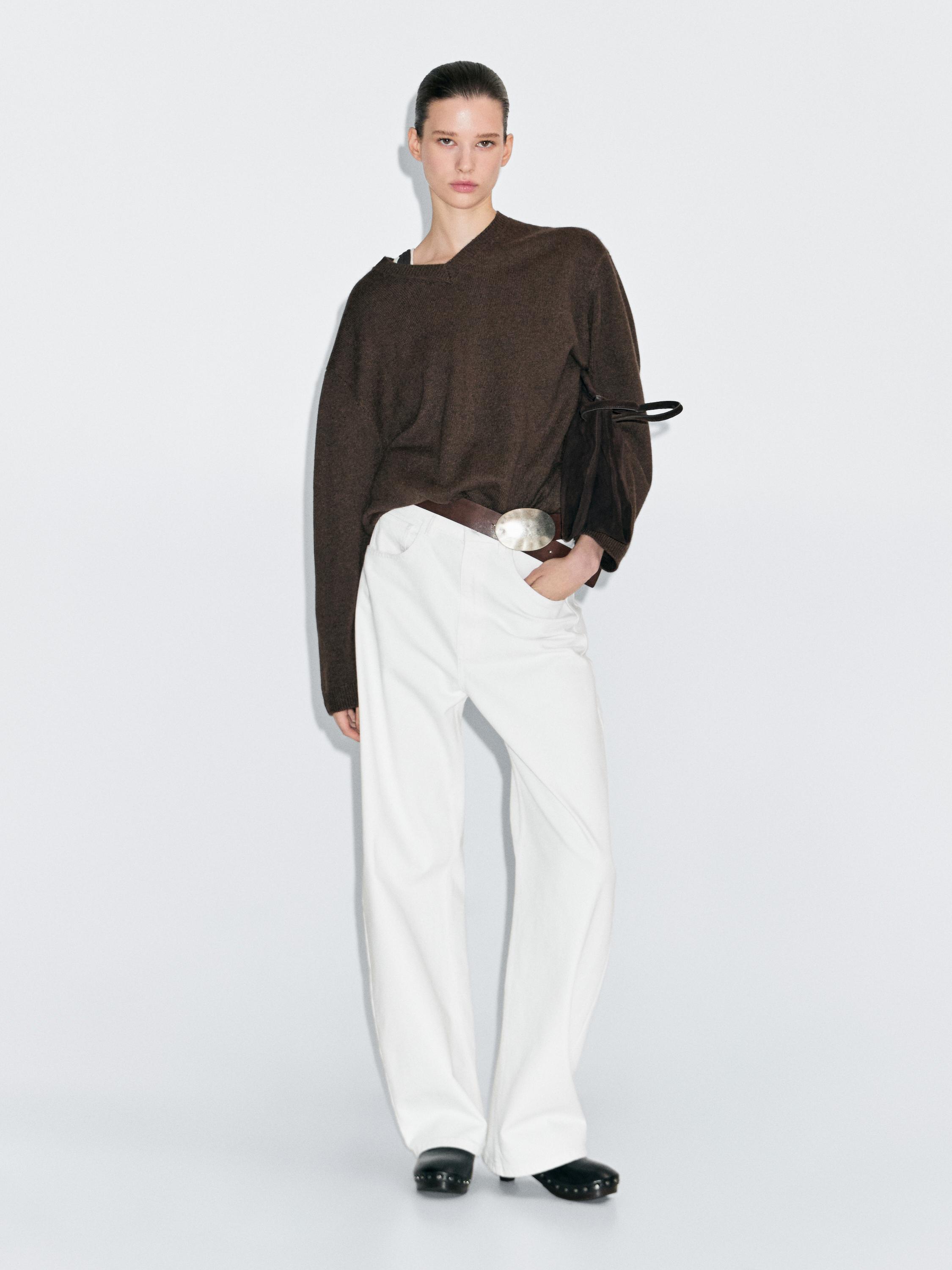 Oversize cashmere V-neck sweater