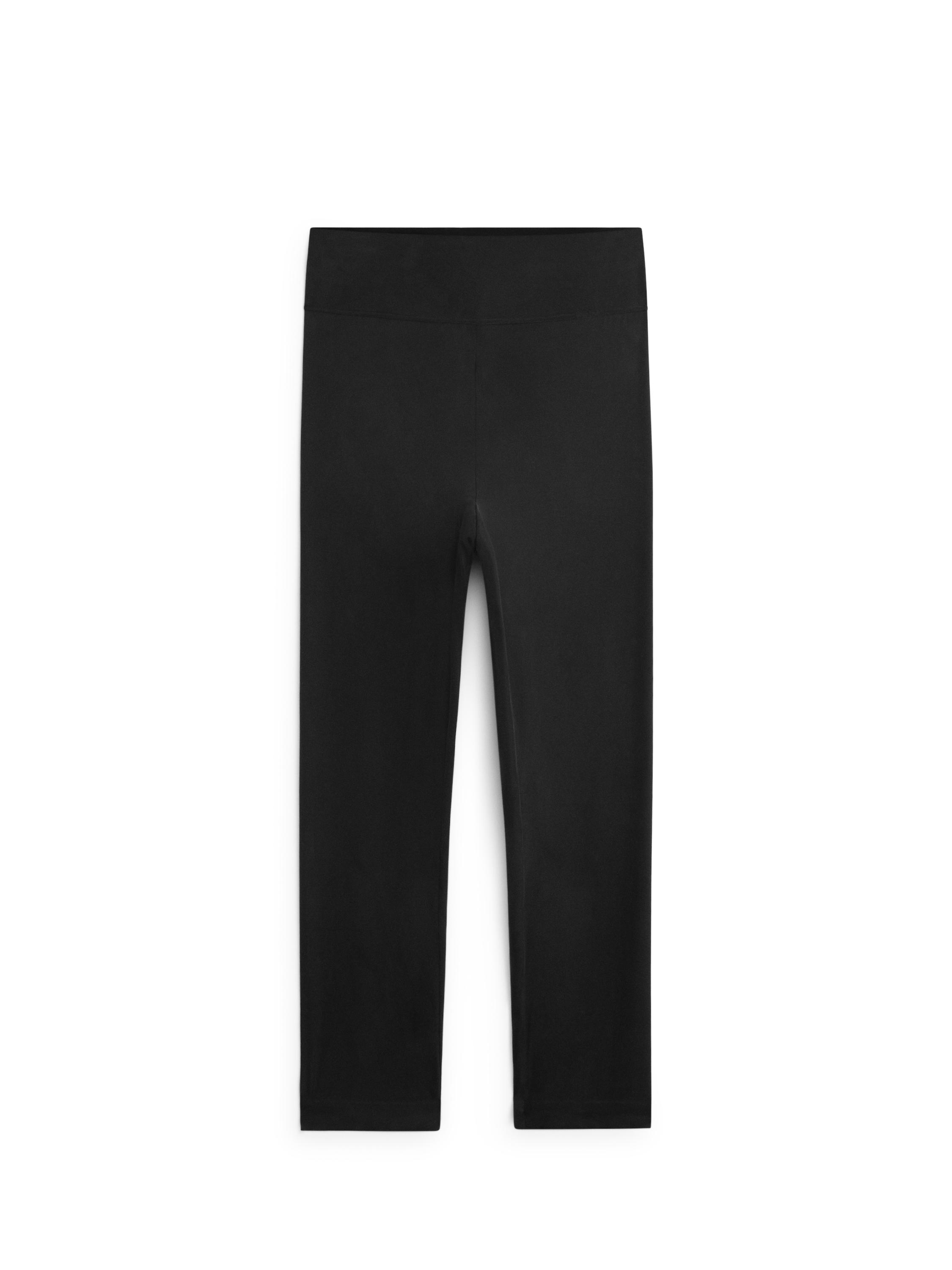 Silk blend leggings — BLACK