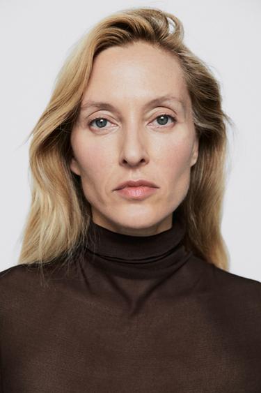 100% silk funnel neck T-shirt - LIMITED EDITION — Chocolate 3