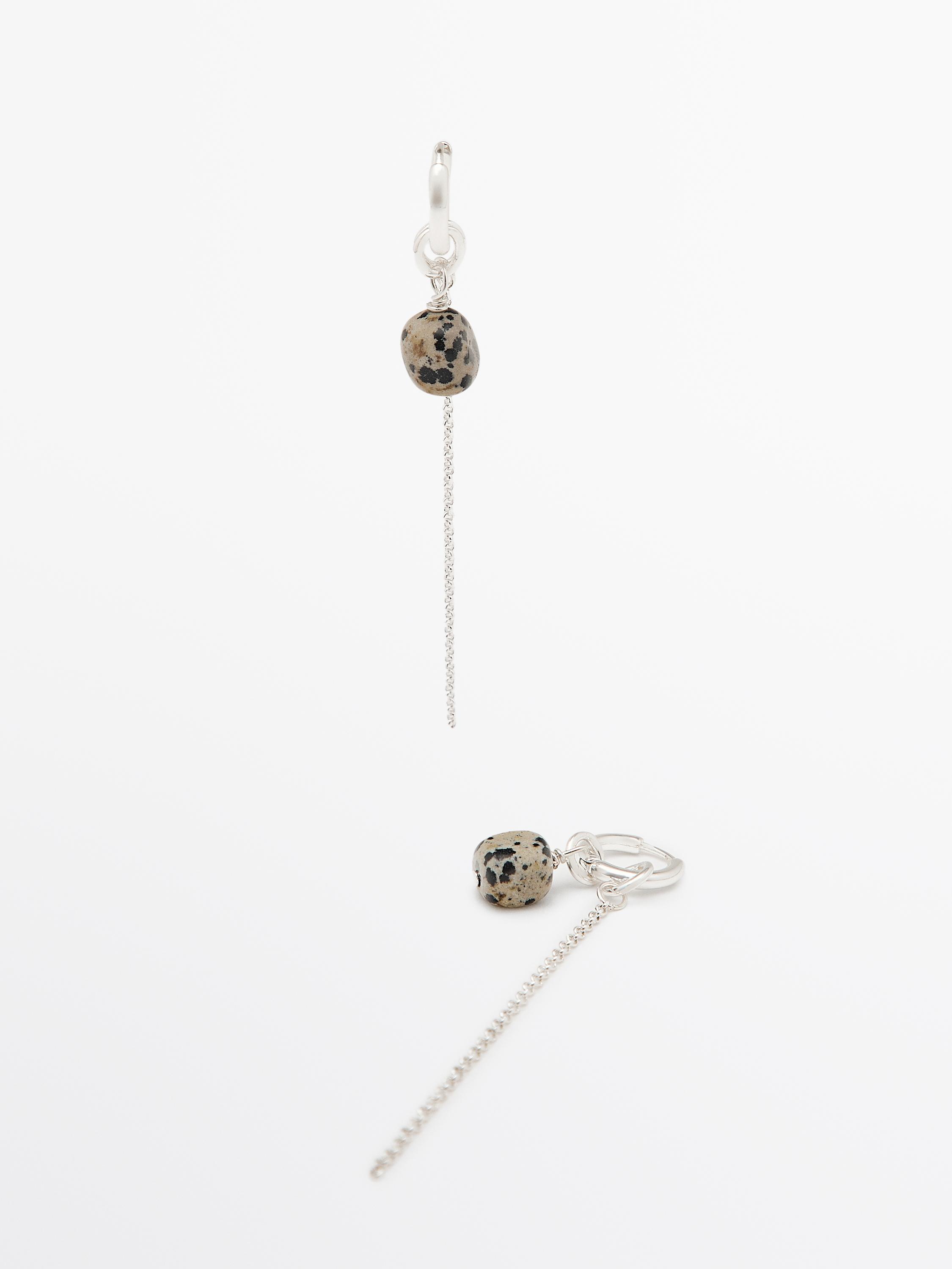 Stone ring earrings