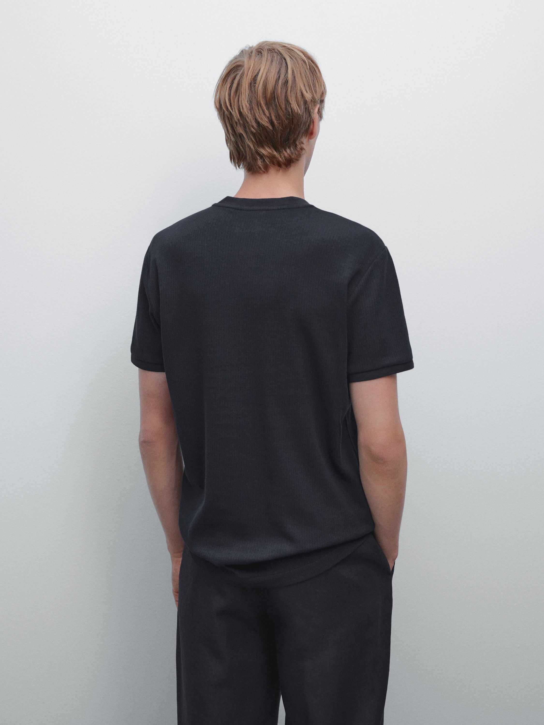 Πόλο ριμπ μπλούζα με γιακά μάο