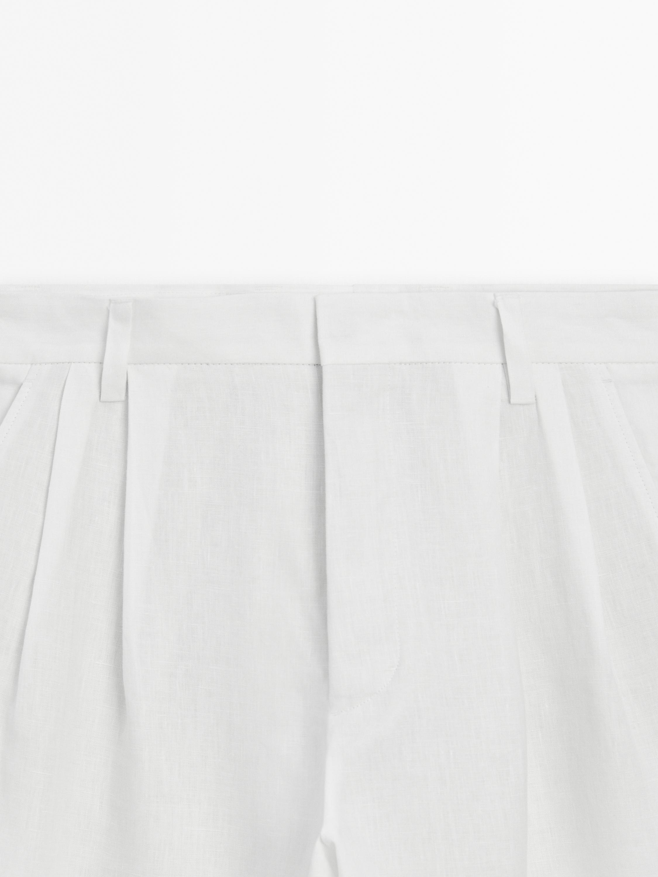 100% linen double dart trousers - Limited Edition