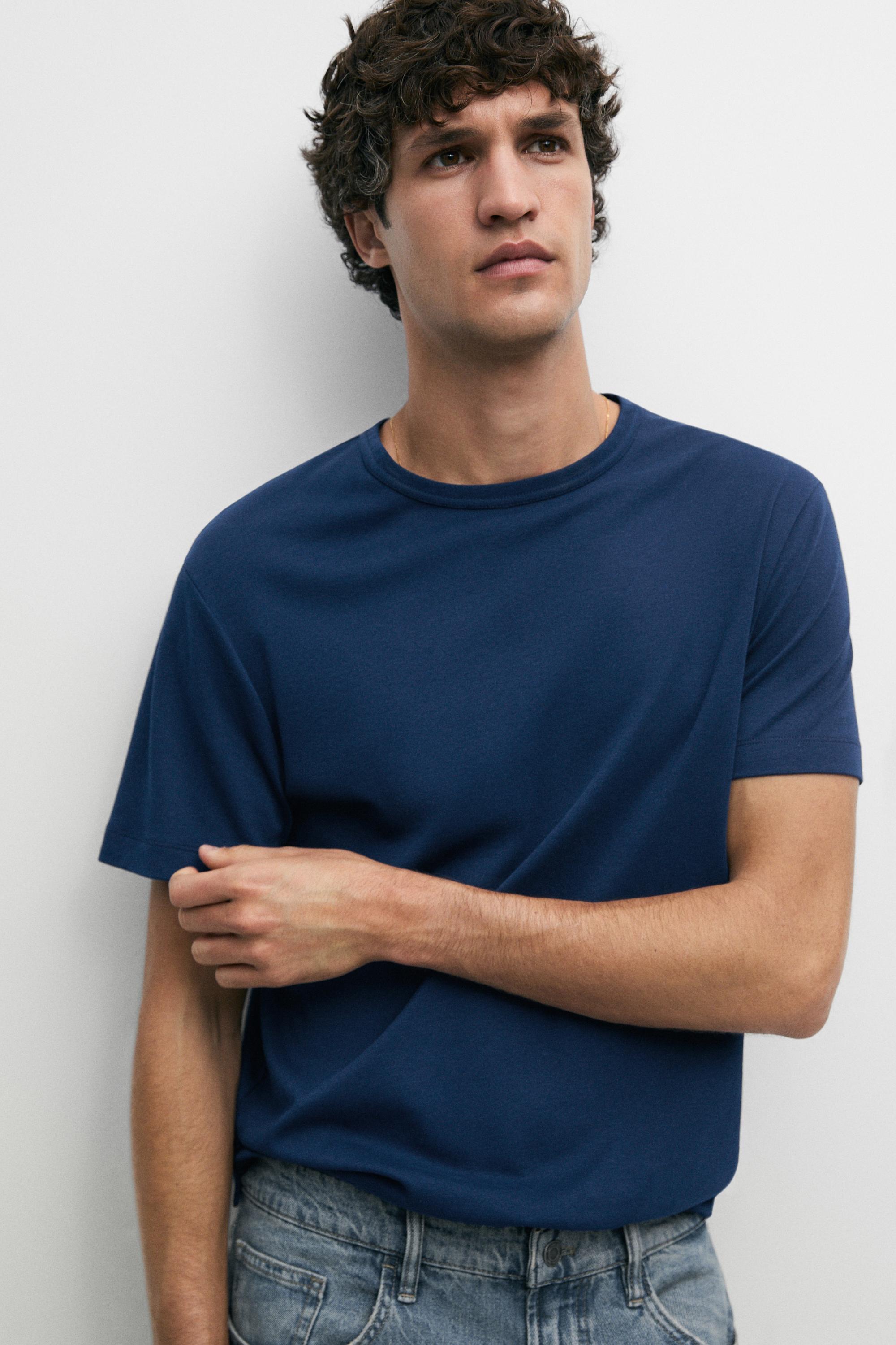 100% Cotton Short-Sleeve T-Shirt — FADED PETROL BLUE