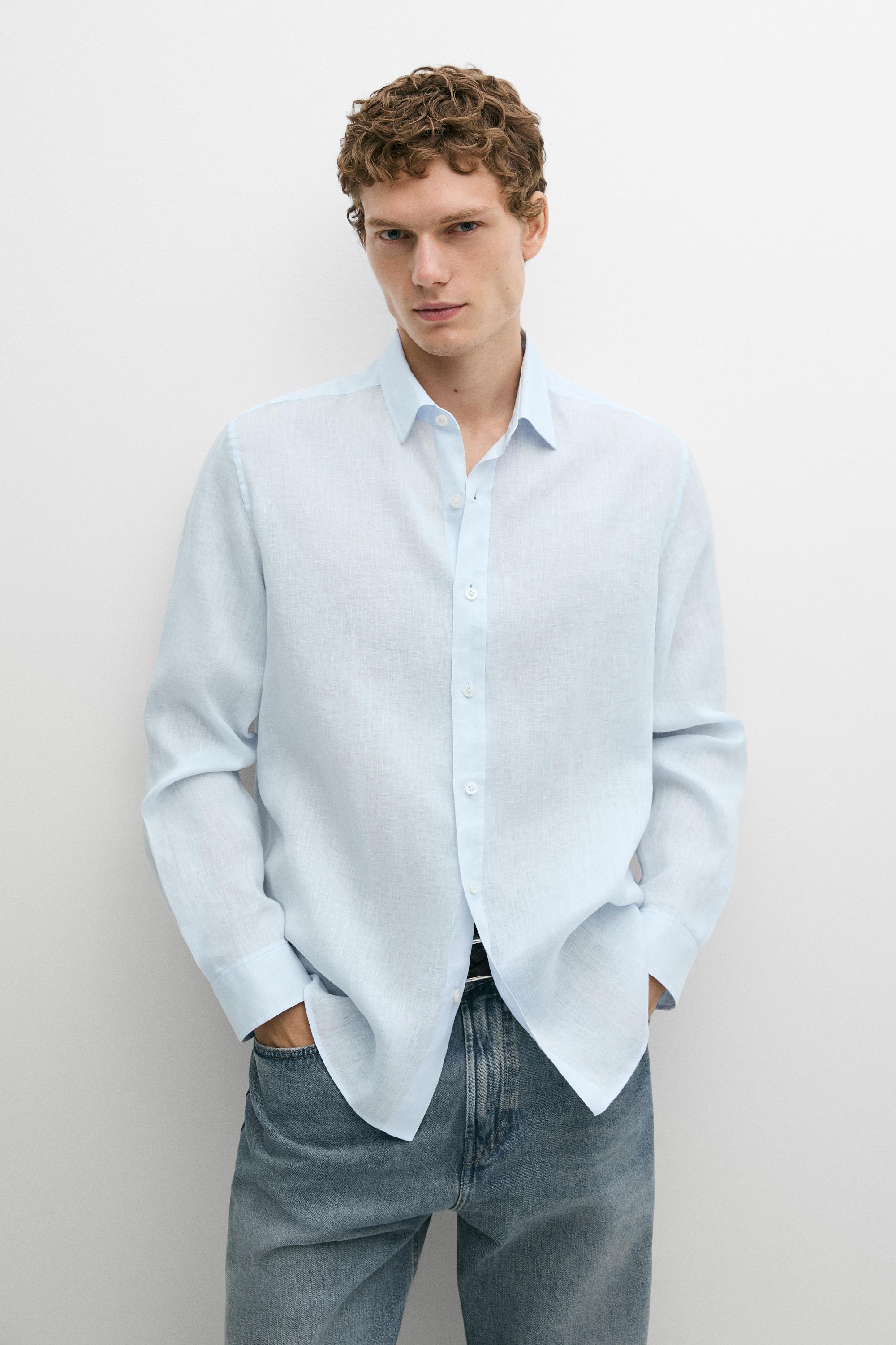 100% linen regular fit shirt
