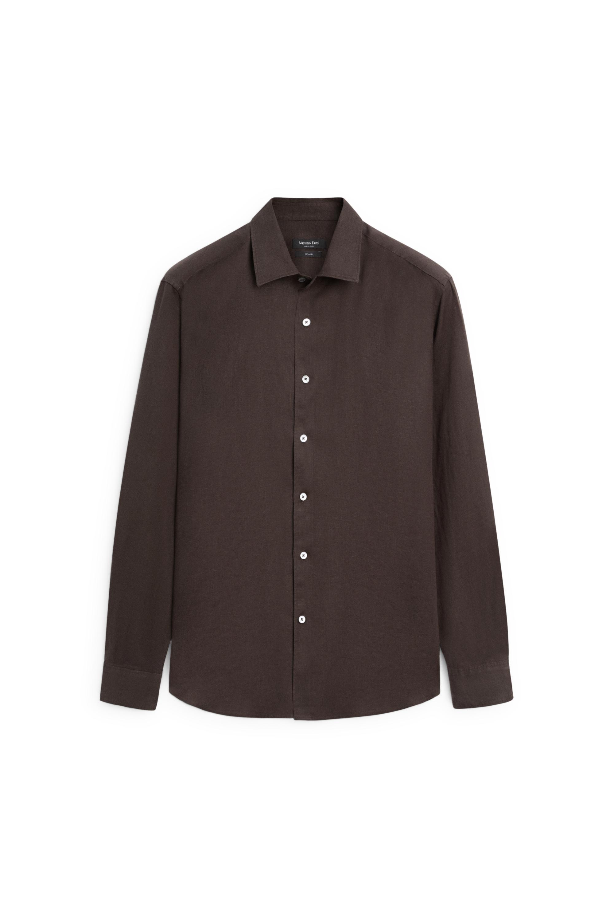 Massimo Dutti %100 keten regular fit gömlek