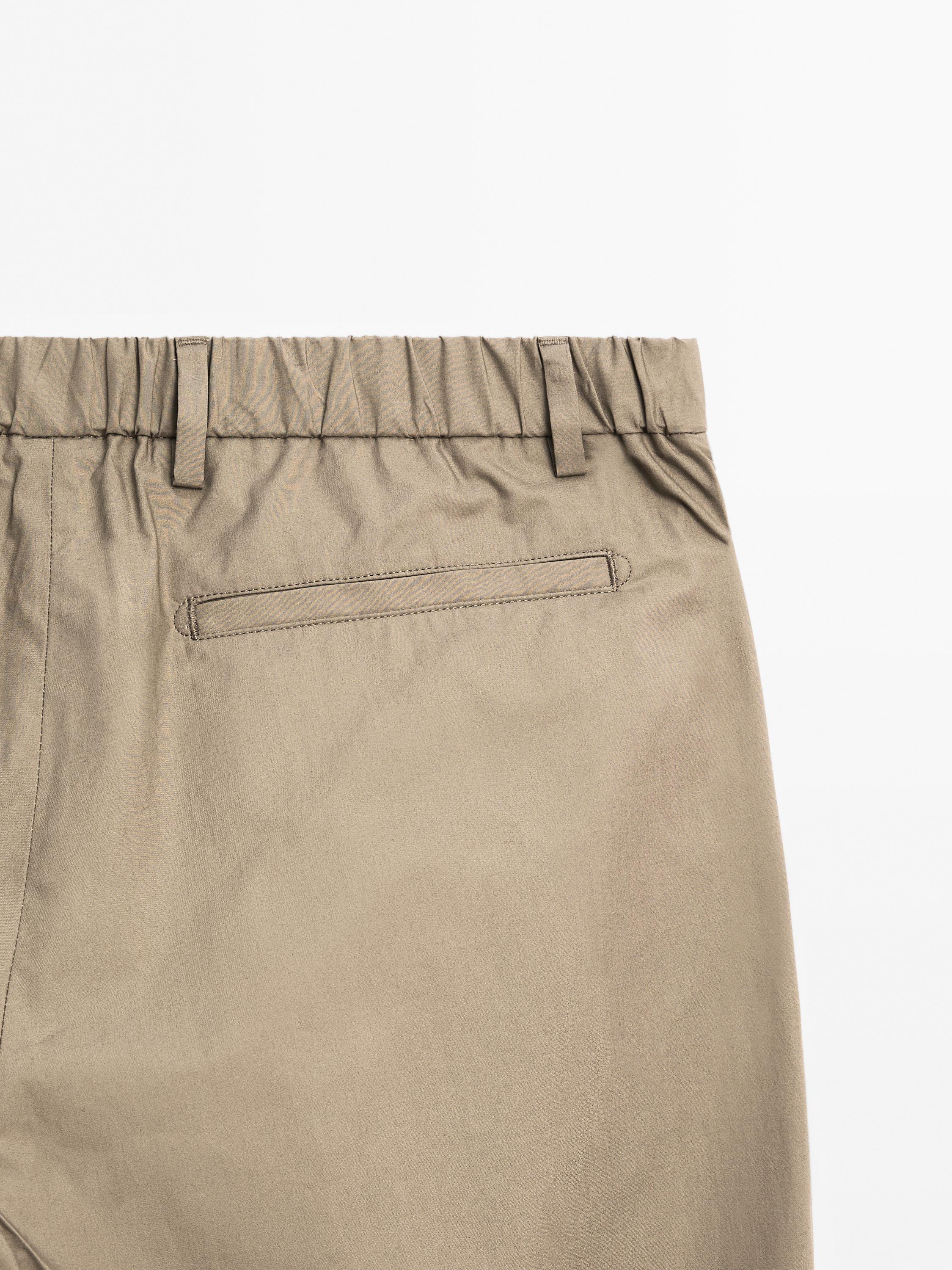 100% cotton jogger fit trousers